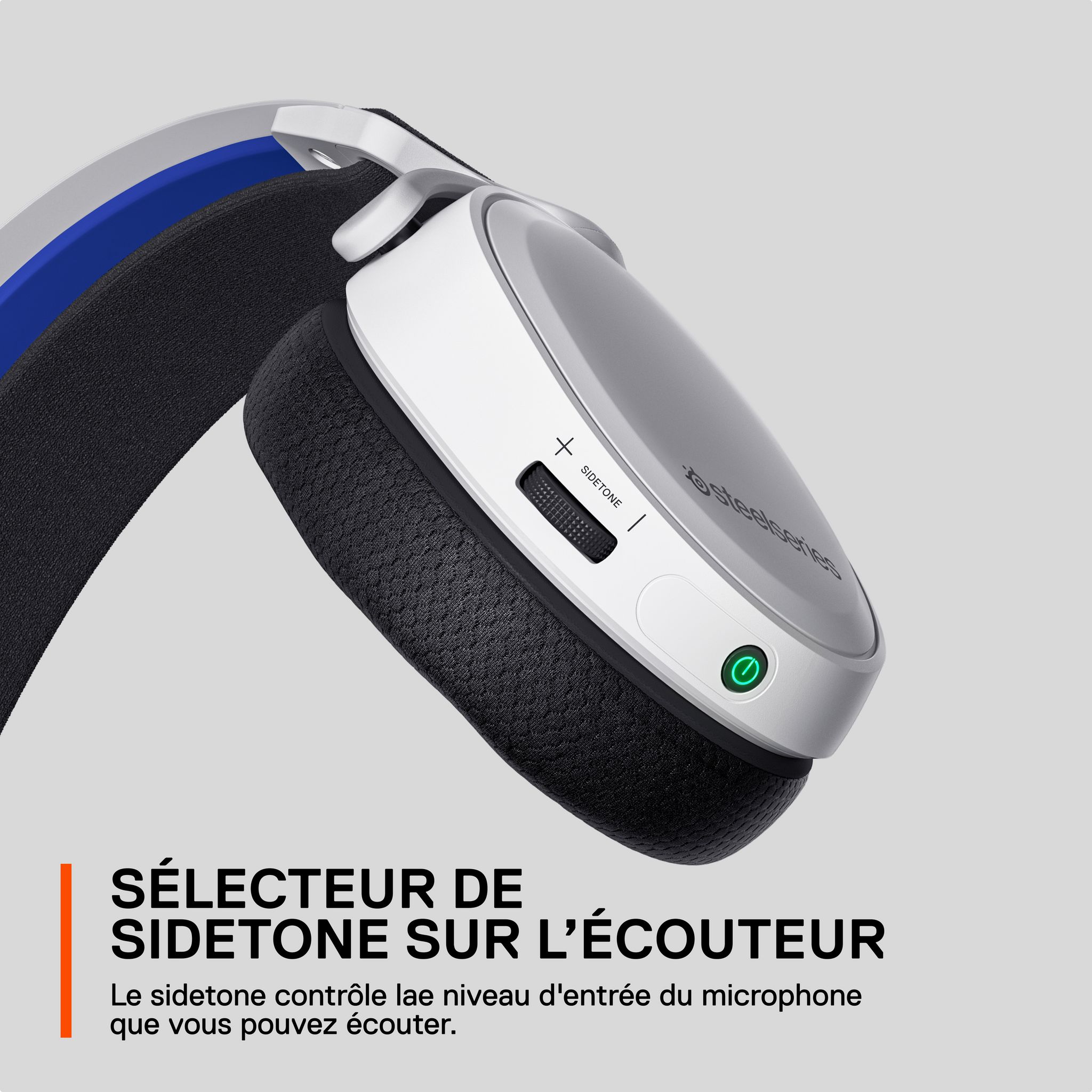 Voir la diapositive 2 : Casque Gaming Bluetooth Arctis 7P+ Blanc Multiplateforme