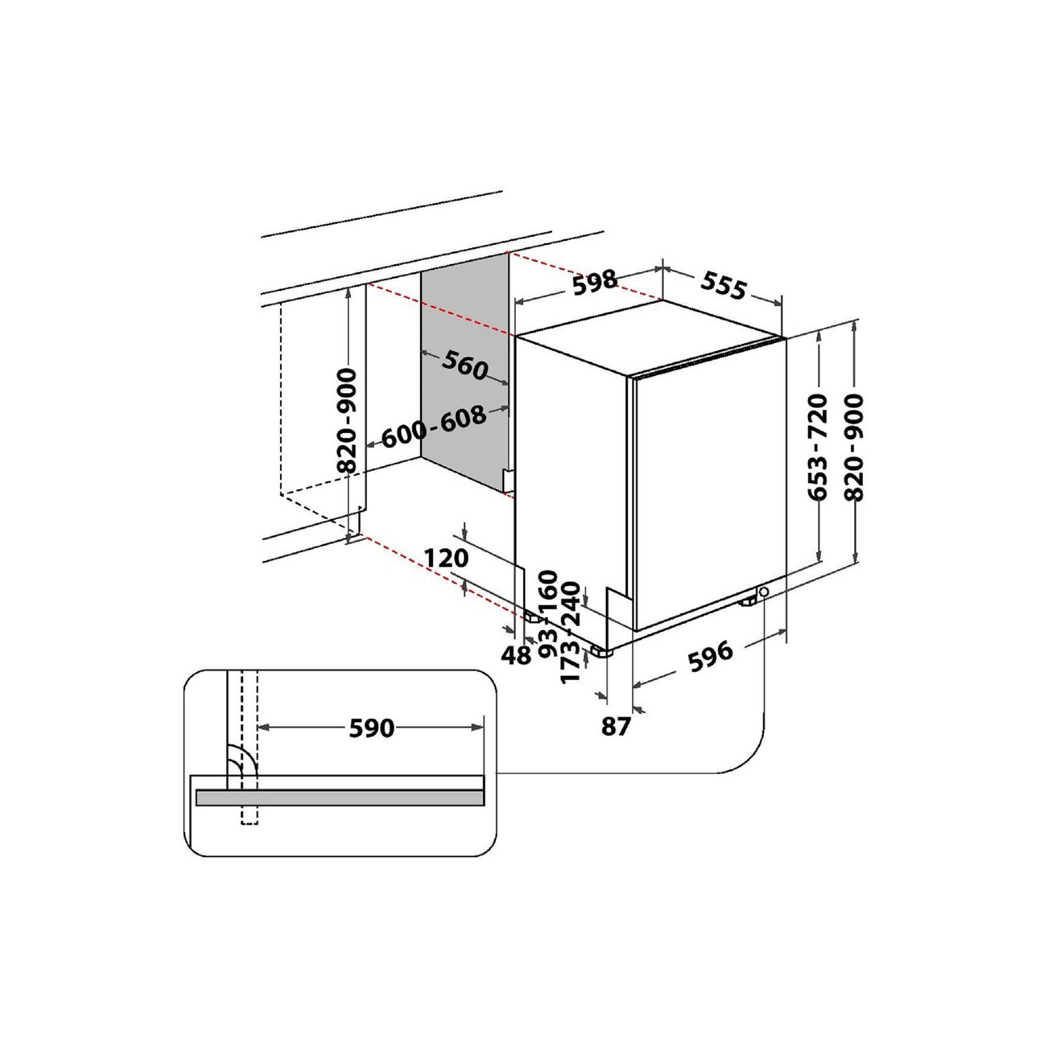 Voir la diapositive 5 : WHIRLPOOL Lave vaisselle pose libre W2FHD624, 14 couverts, 60 cm, 44 dB, 9 programmes