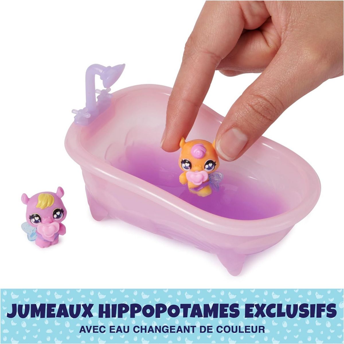 SPIN MASTER Pack de 2 Hatchimals et douche color  change