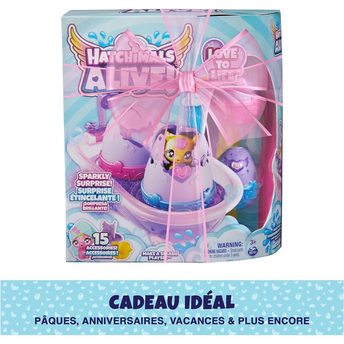SPIN MASTER Pack de 2 Hatchimals et douche color  change