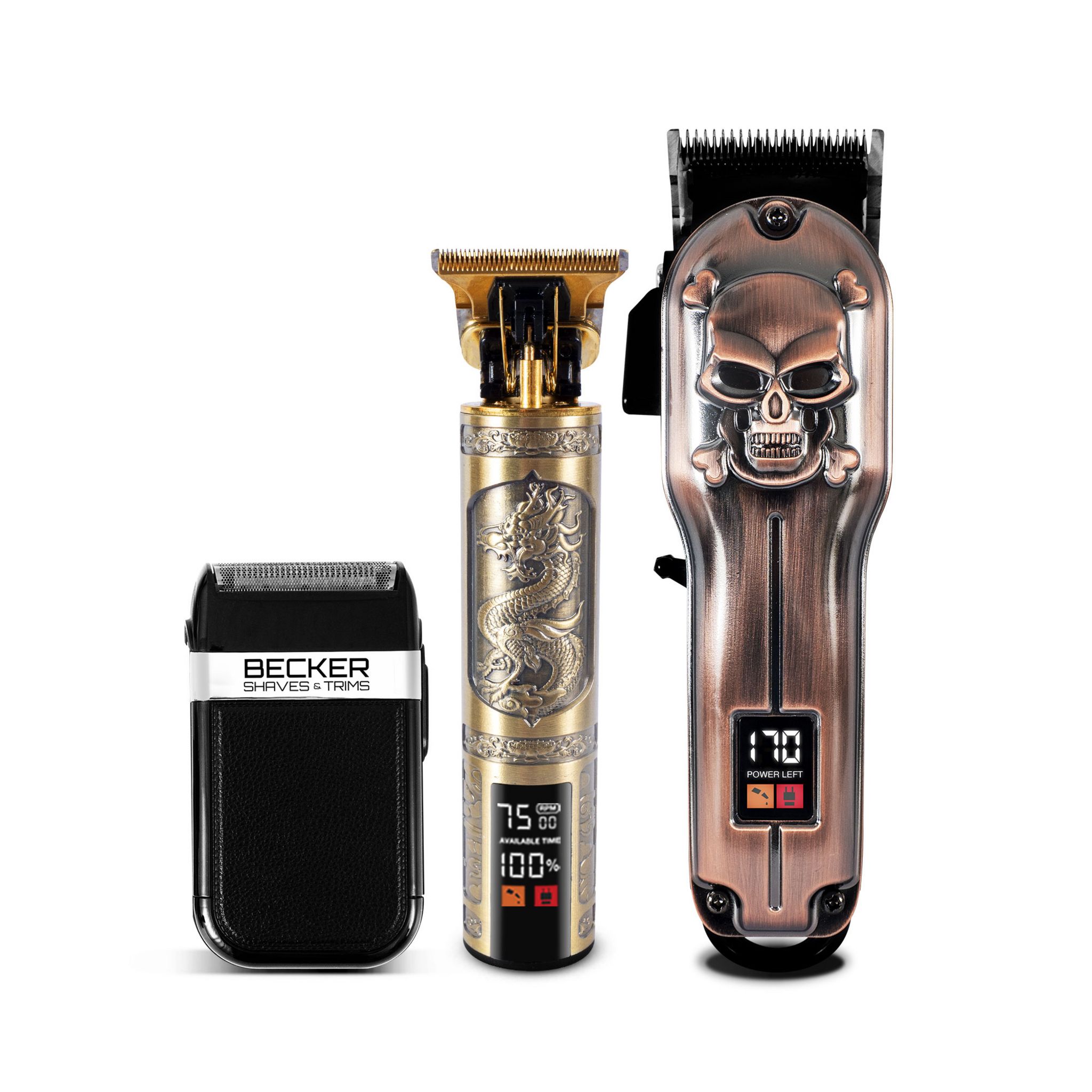 Voir la diapositive 6 : BECKER SHAVES & TRIMS Kit tondeuse et rasoir sans fil STRIMS LAB - Multicouleur