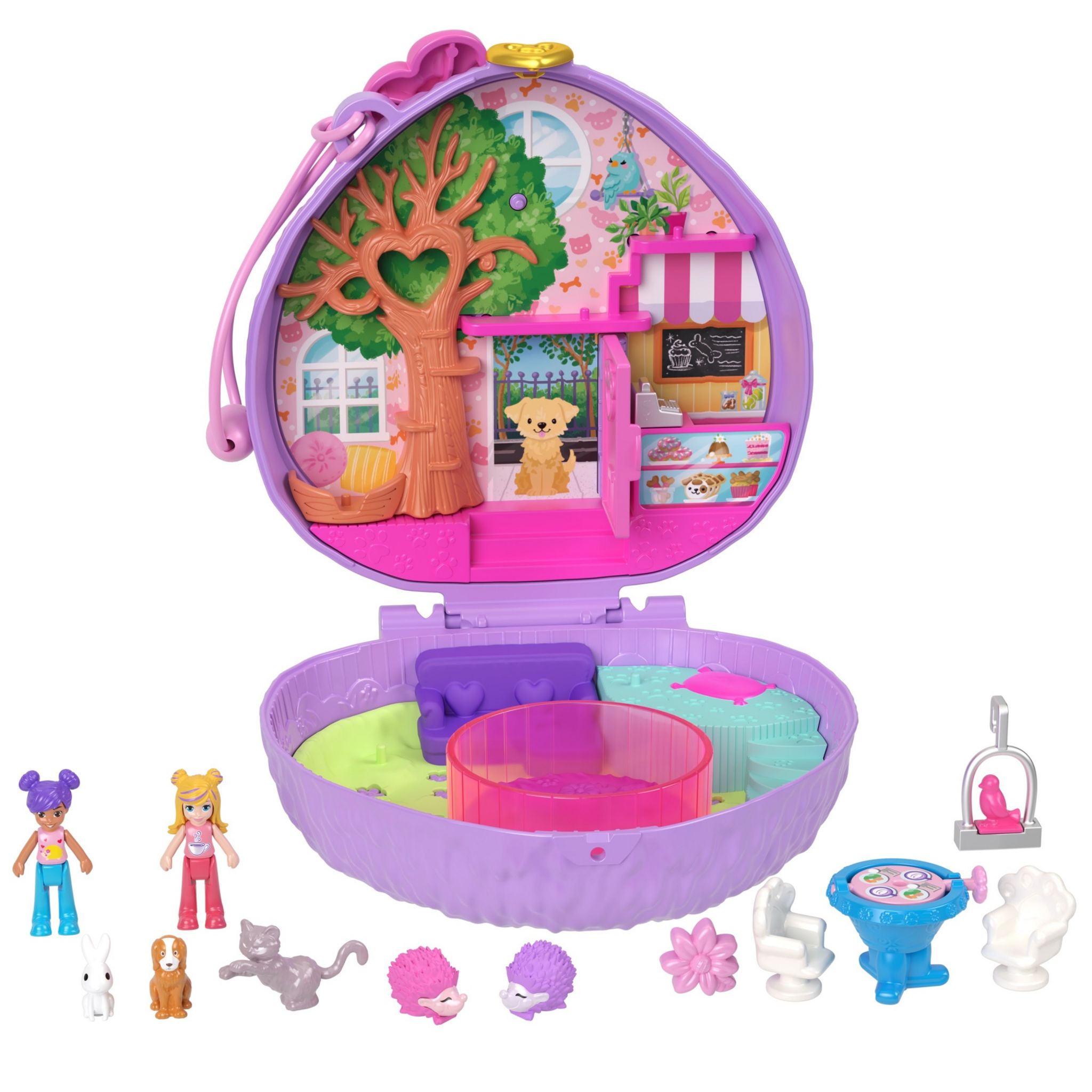 Voir la diapositive 2 : MATTEL Coffret café du Hérisson Polly Pocket