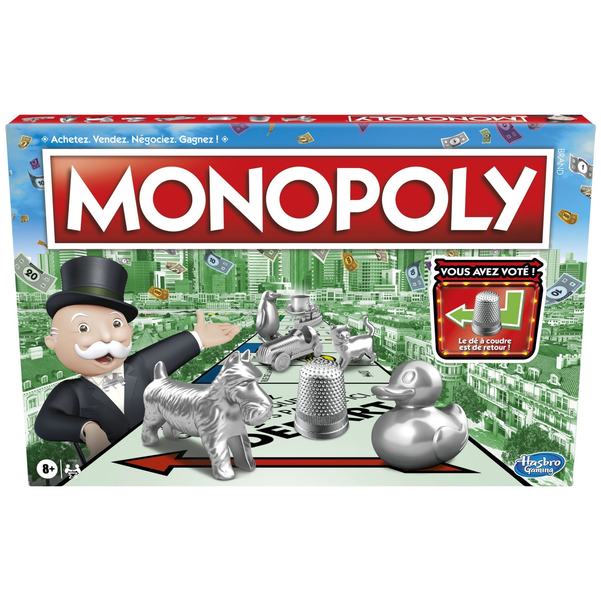 Voir la diapositive 2 : HASBRO Jeu Monopoly Classique
