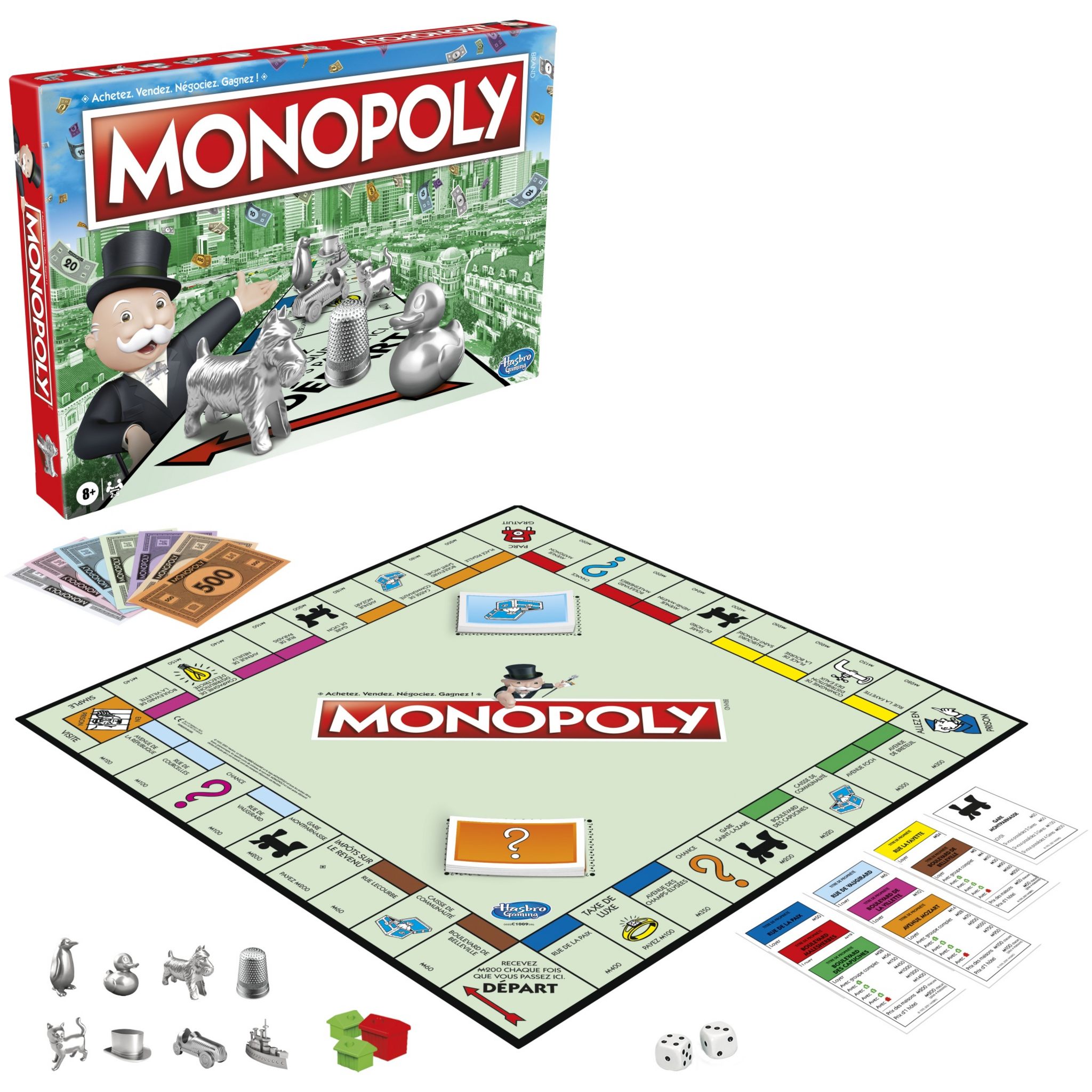 Voir la diapositive 7 : HASBRO Jeu Monopoly Classique