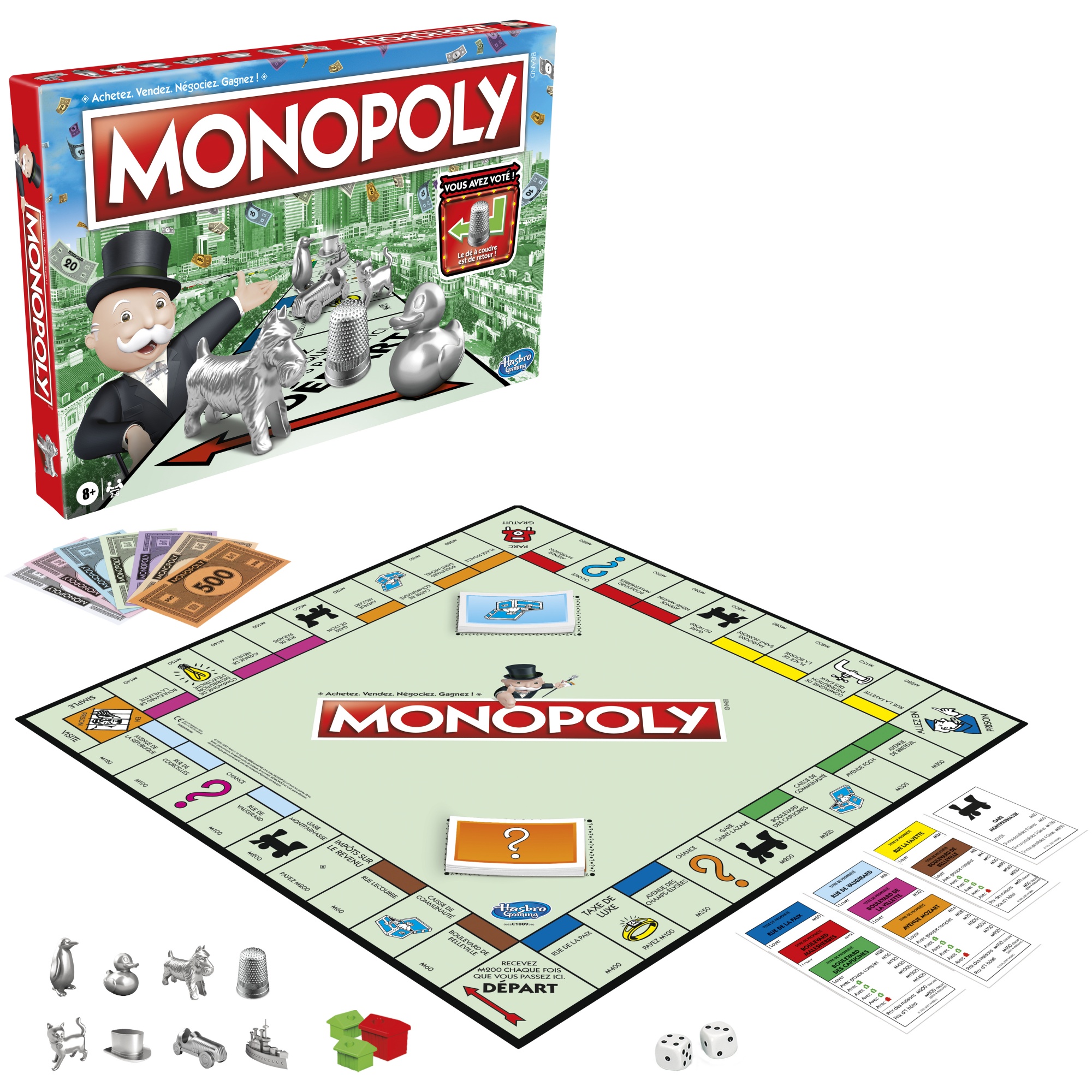 Voir la diapositive 8 : HASBRO Jeu Monopoly Classique