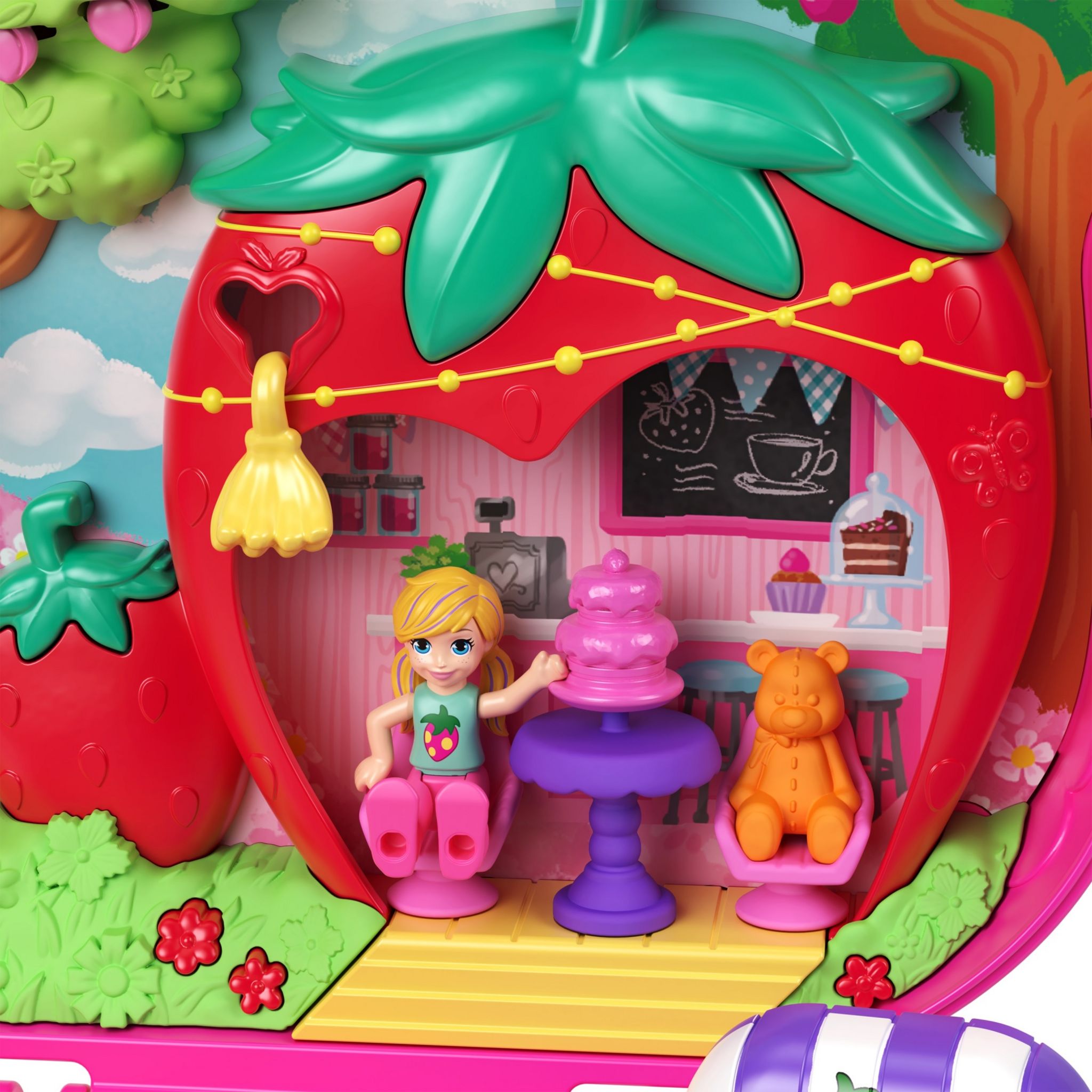 Voir la diapositive 3 : MATTEL Coffret Ourson fraise Polly Pocket