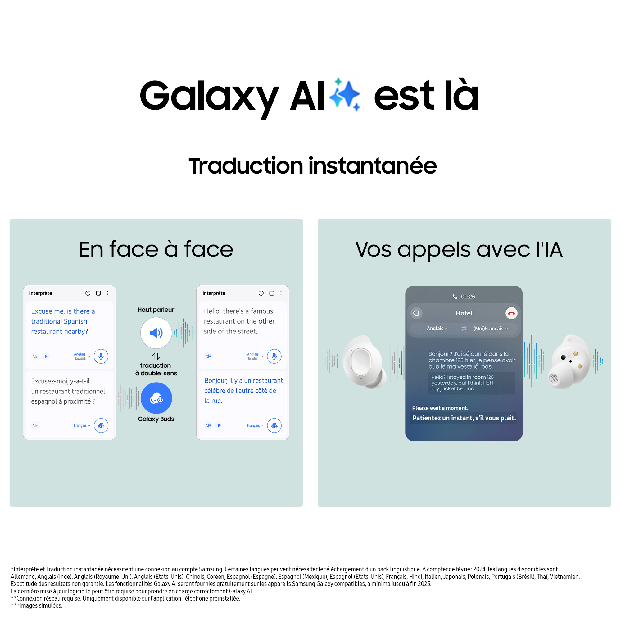 Voir la diapositive 3 : SAMSUNG Écouteurs Galaxy Buds FE Buds avec Galaxy AI - Blanc