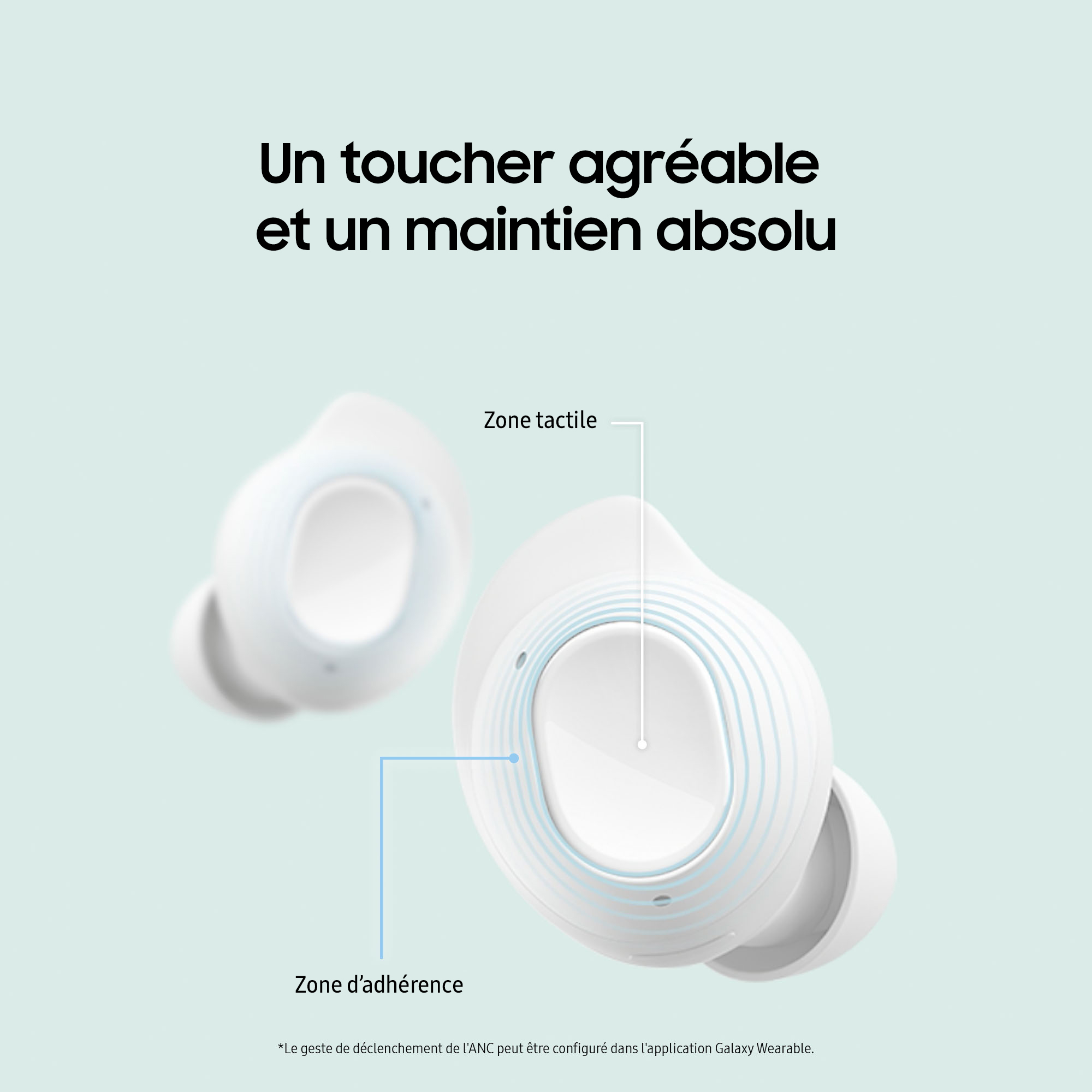 Voir la diapositive 5 : SAMSUNG Écouteurs  Galaxy Buds FE Buds avec Galaxy AI - Noir