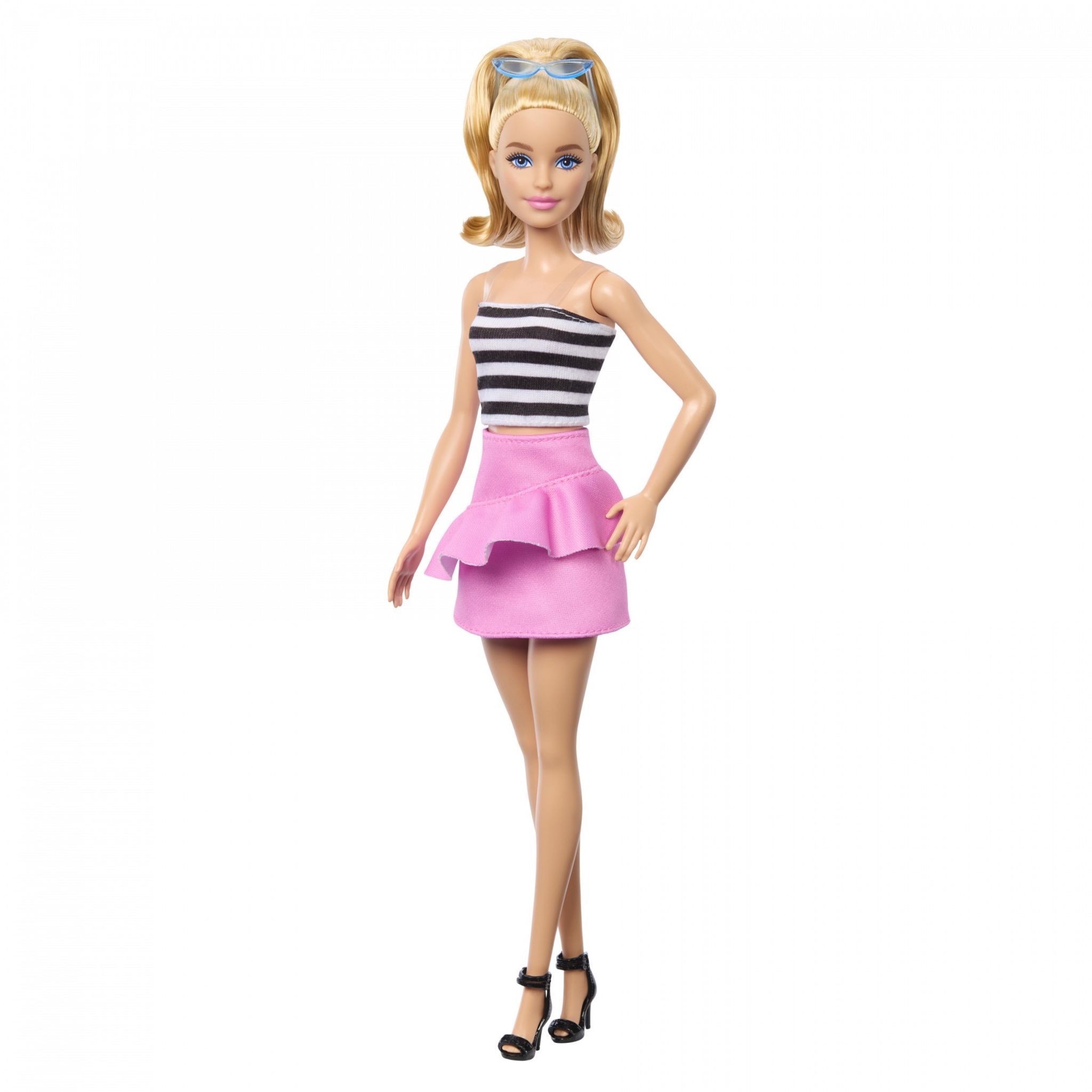 Voir la diapositive 6 : MATTEL Poupée Barbie Fashionista Top Rayé - 65 ans Barbie