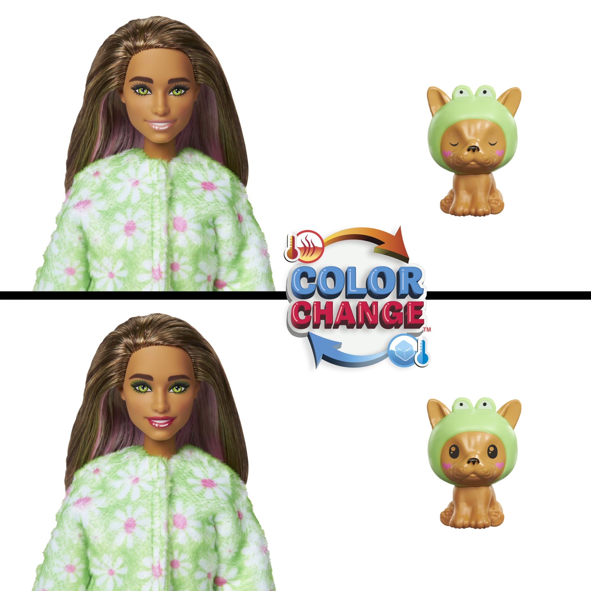 Voir la diapositive 3 : MATTEL Poupée Barbie Cutie Reveal Chiot Grenouille