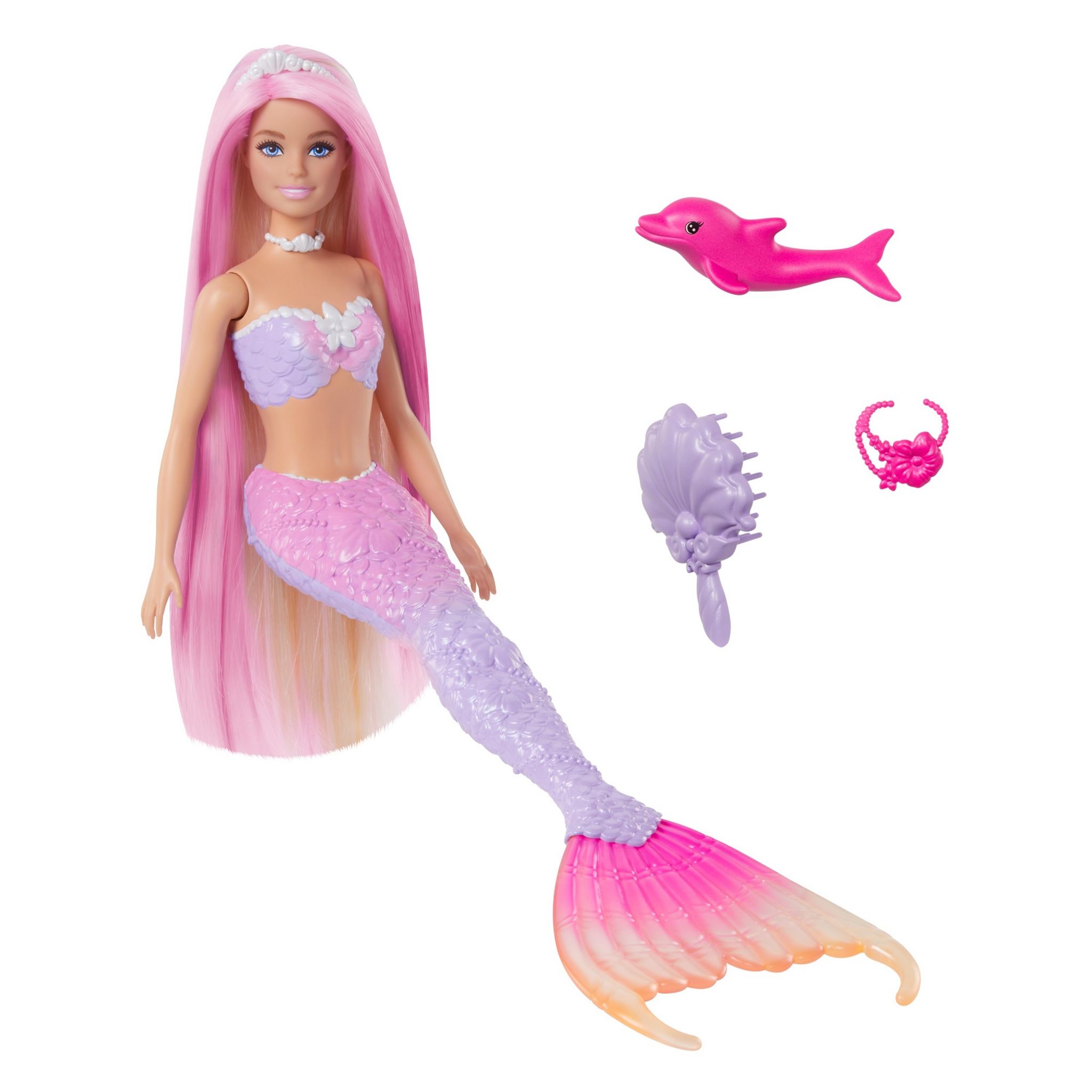 Voir la diapositive 5 : MATTEL Poupée Barbie Sirène couleurs Magiques