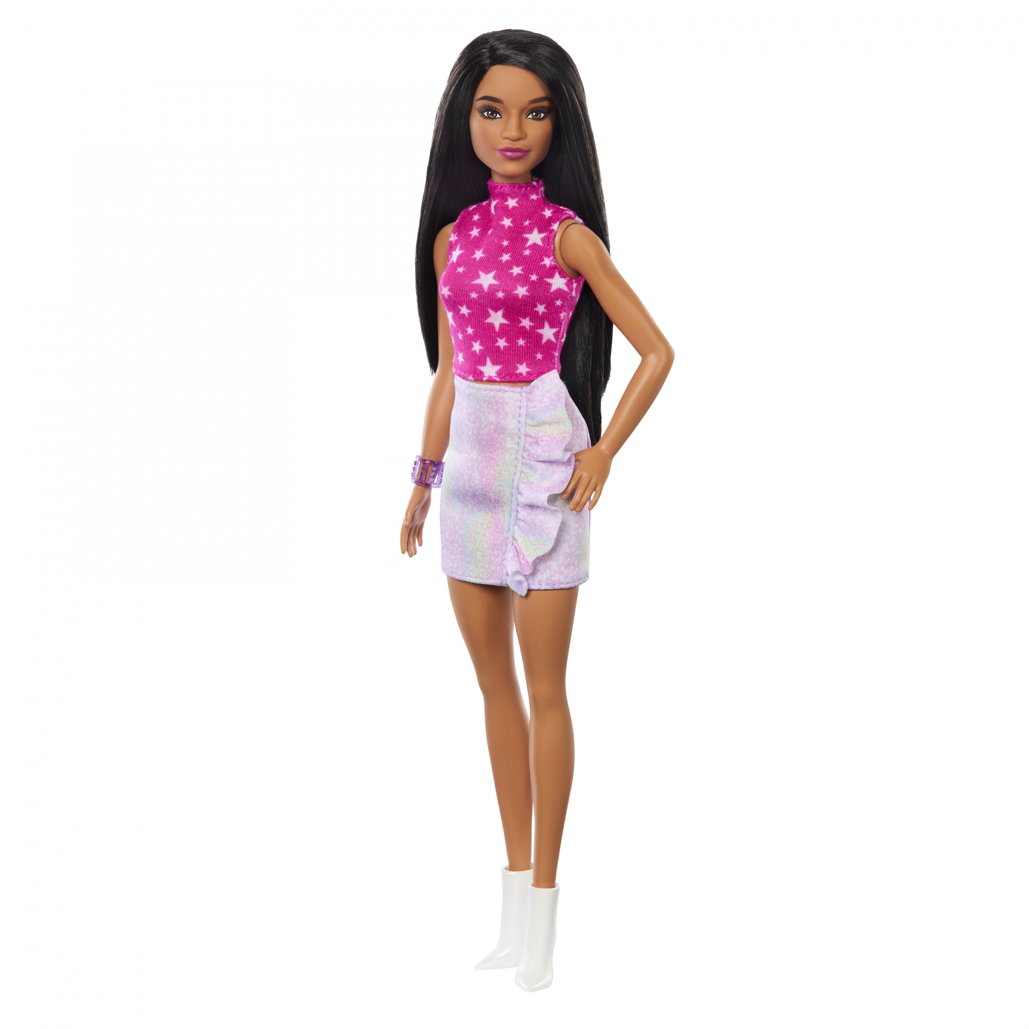Voir la diapositive 7 : MATTEL Poupée Barbie Fashionista Top Etoilé - 65 ans Barbie