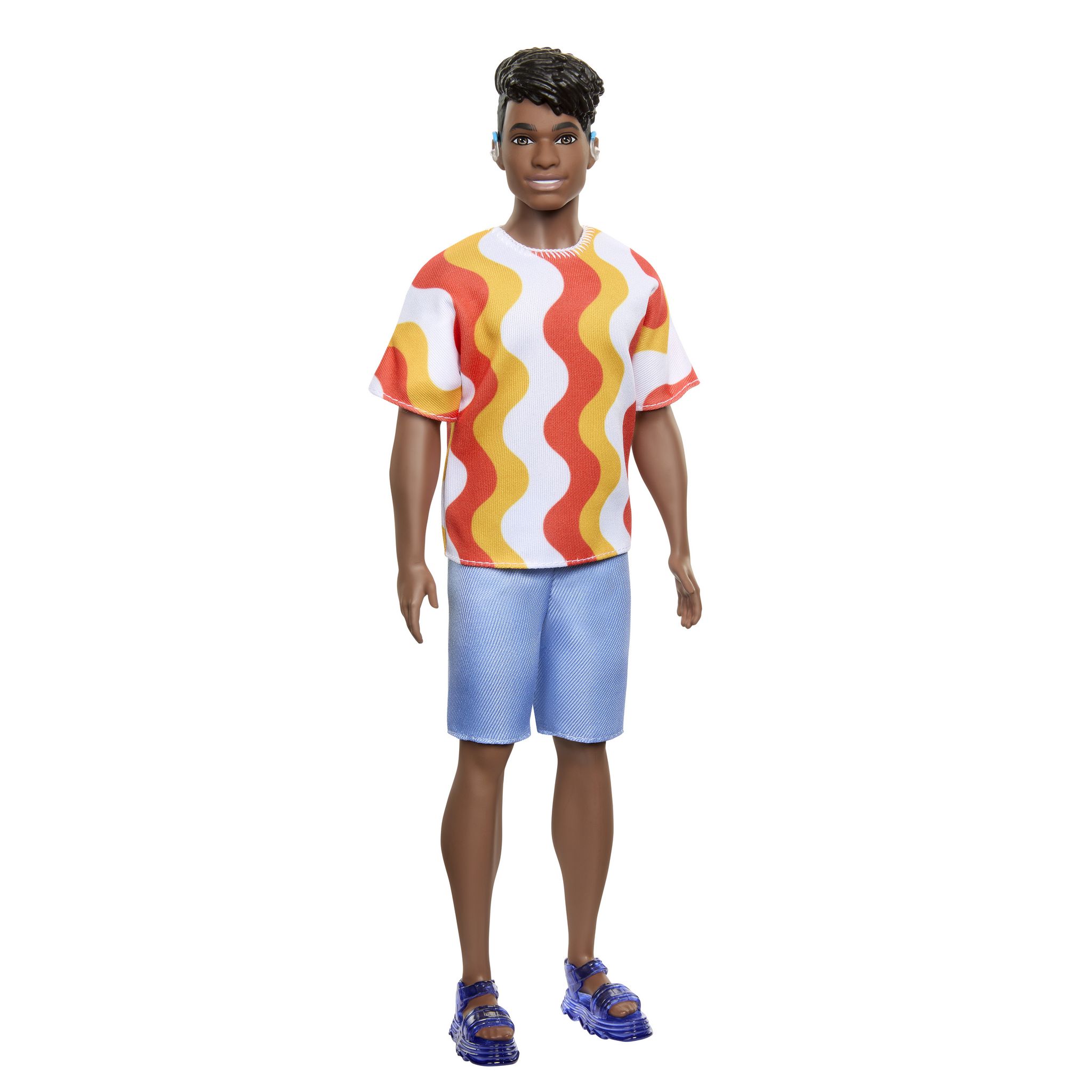Voir la diapositive 3 : MATTEL Poupée Ken Fashionista T-Shirt vagues