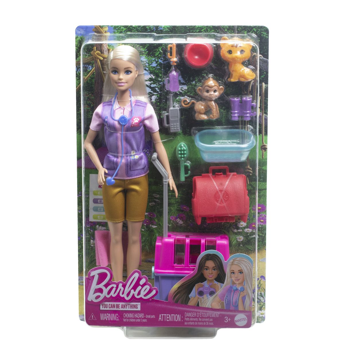 MATTEL Poupée Barbie sauveteuse d'animaux