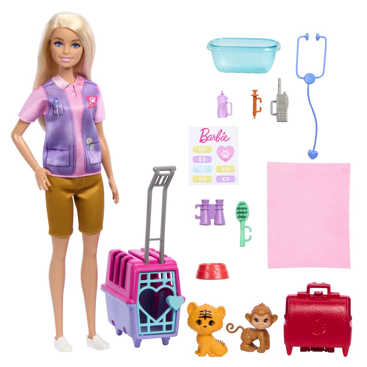 MATTEL Poupée Barbie sauveteuse d'animaux