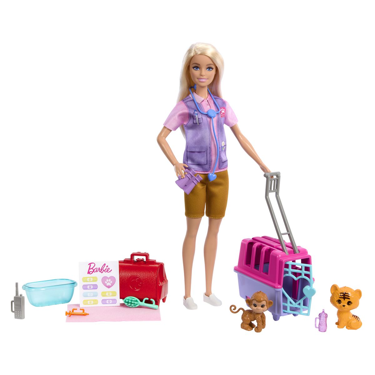 MATTEL Poupée Barbie sauveteuse d'animaux
