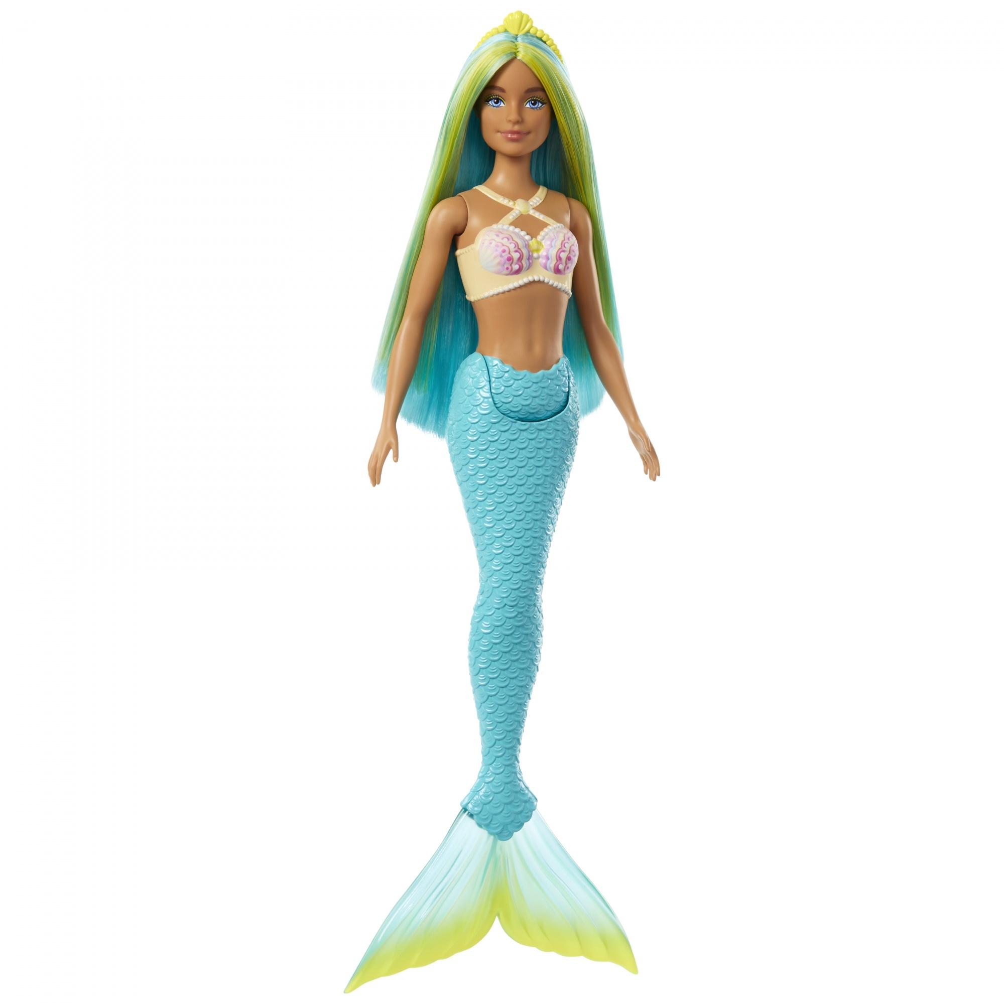 Voir la diapositive 4 : MATTEL Poupée Barbie Sirène Bleu