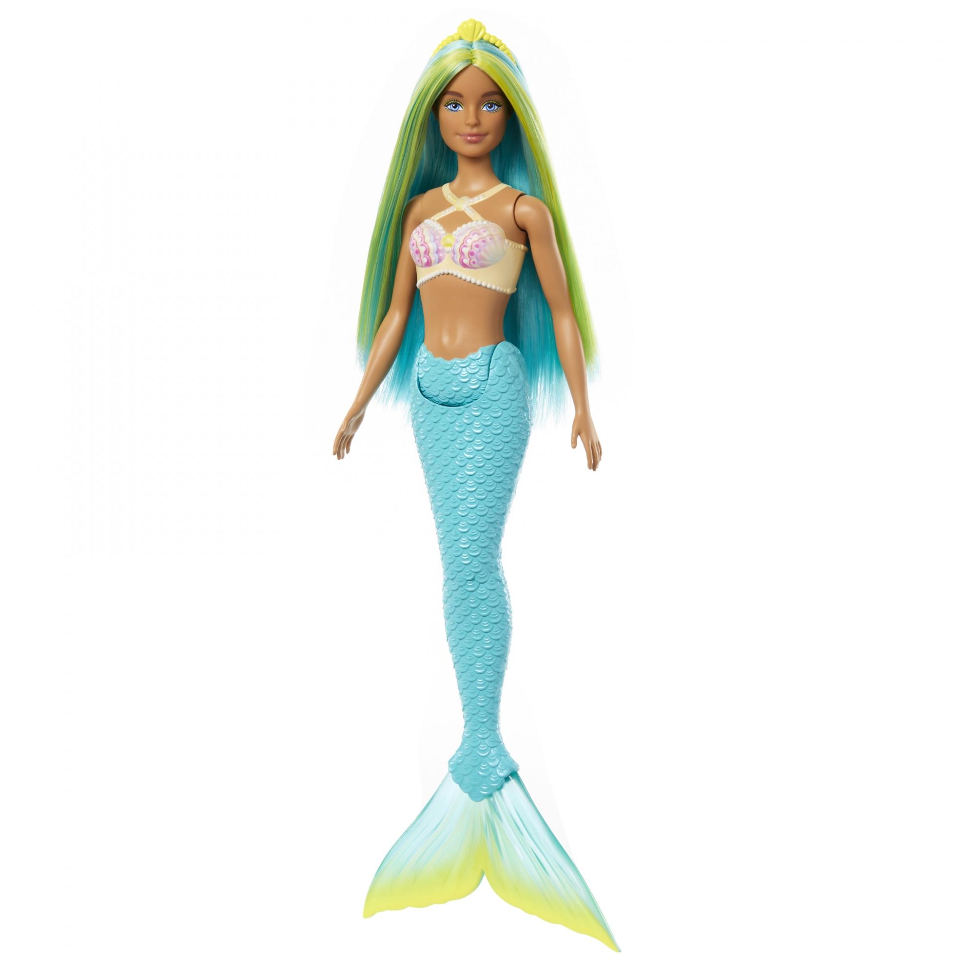 Voir la diapositive 6 : MATTEL Poupée Barbie Sirène Bleu