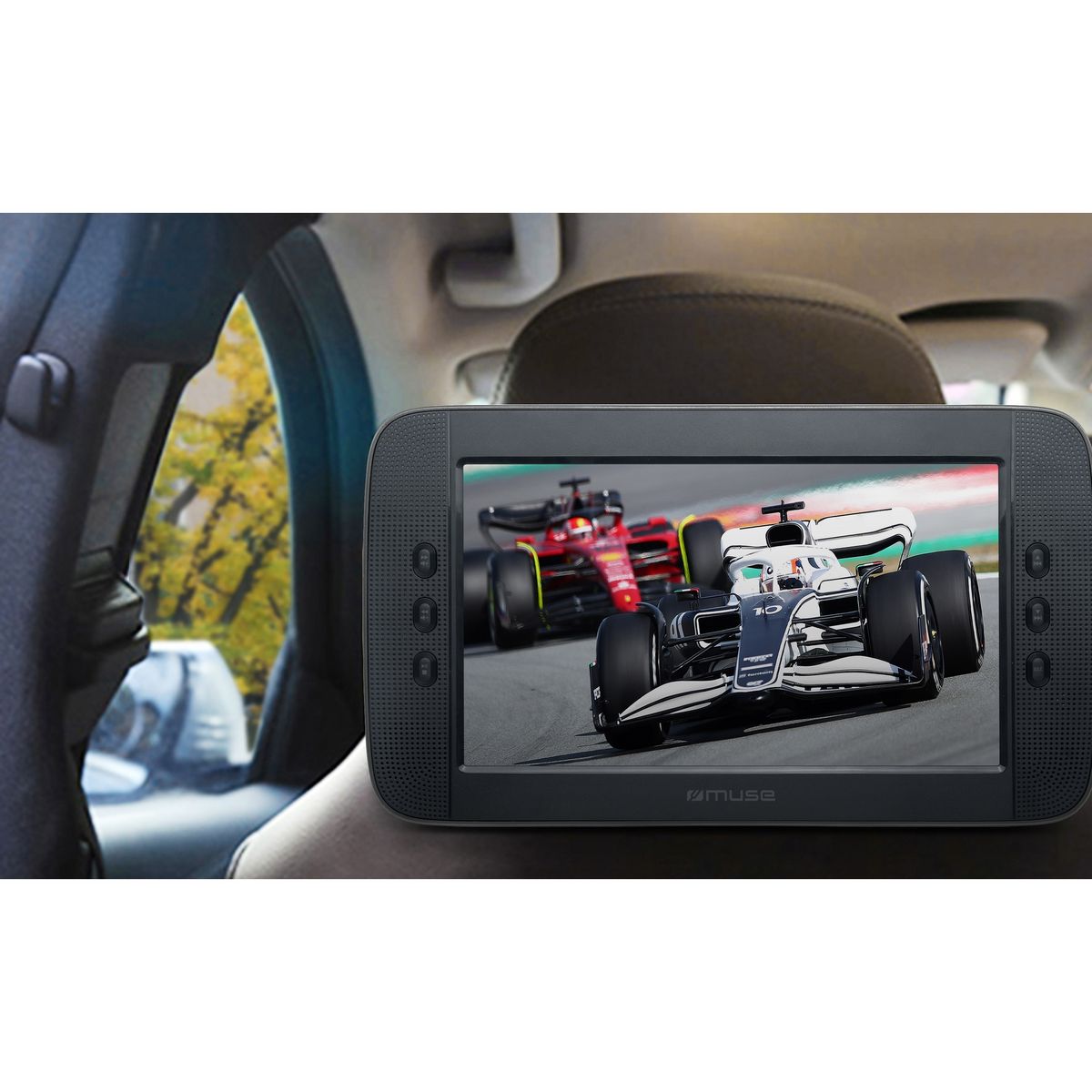 MUSE Lecteur de DVD portable grand écran - Noir