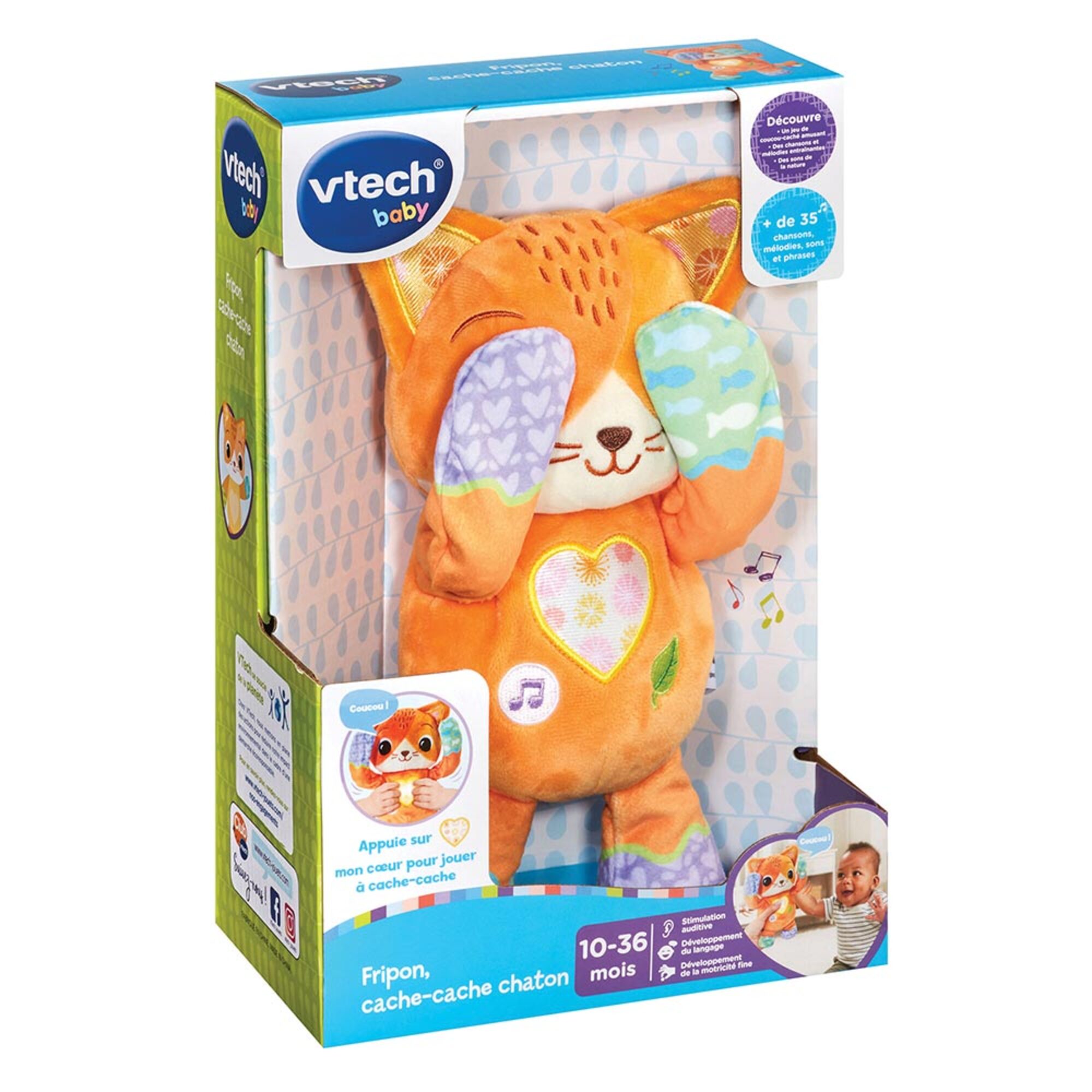 Voir la diapositive 5 : VTECH Peluche Fripon Cache-cache Chaton