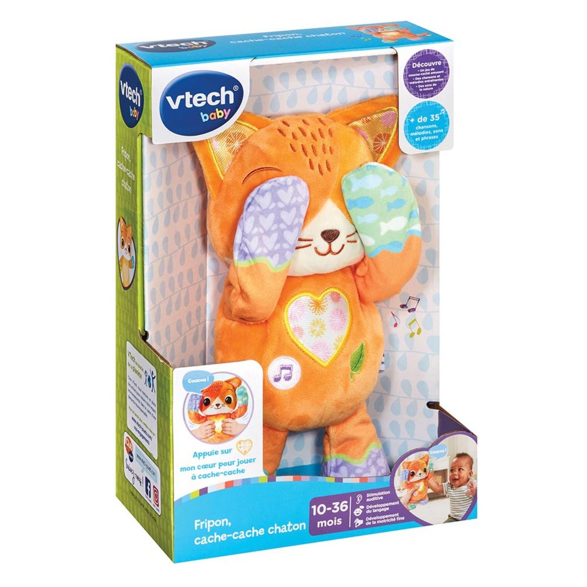 VTECH Peluche Fripon Cache-cache Chaton