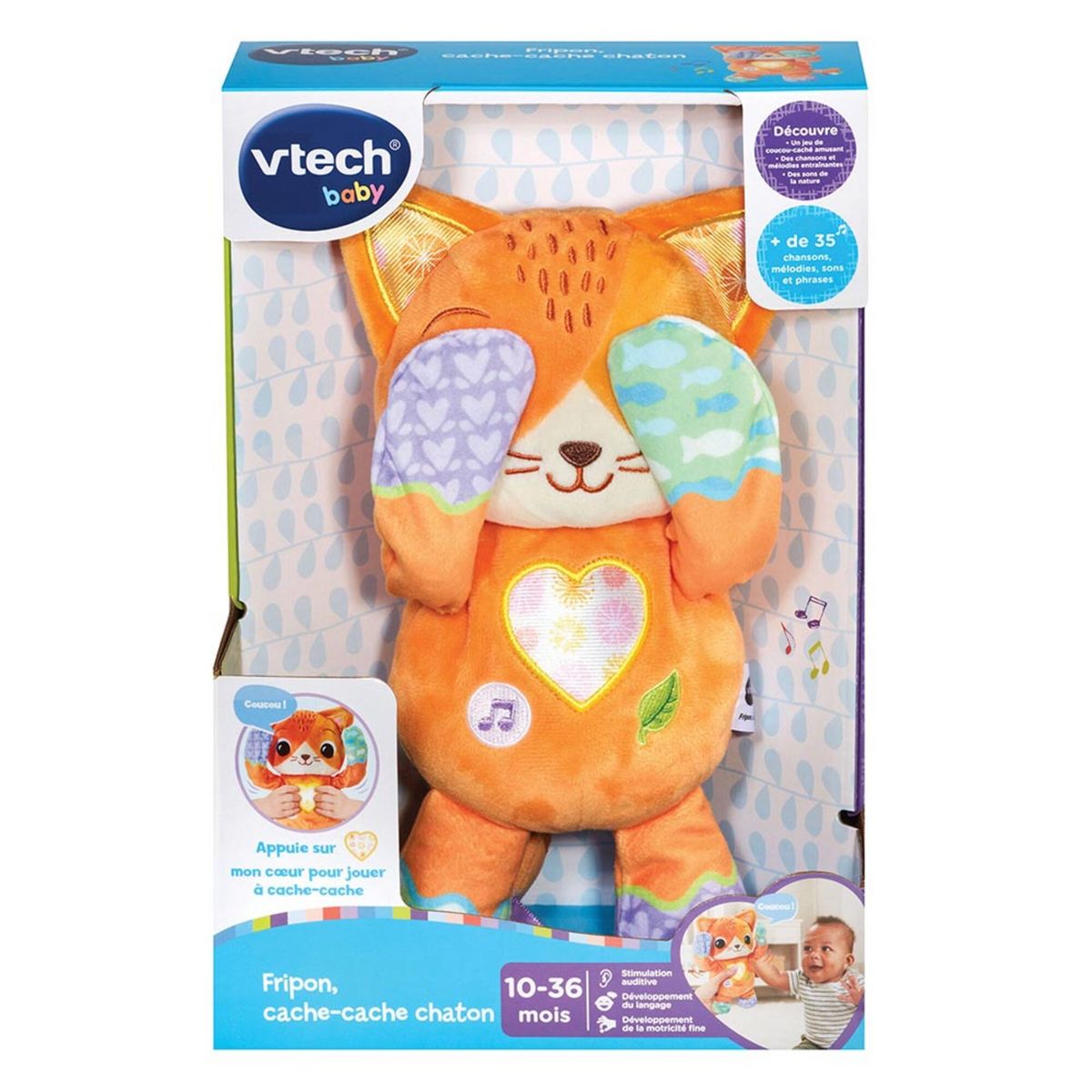 VTECH Peluche Fripon Cache-cache Chaton