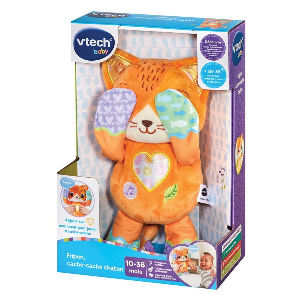 VTECH Peluche Fripon Cache-cache Chaton