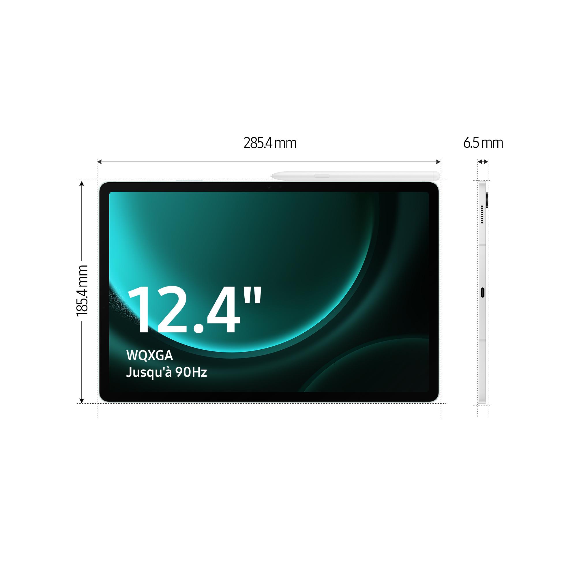 Voir la diapositive 3 : SAMSUNG Tablette GALAXY TAB S9FE+ 128GO - Gris