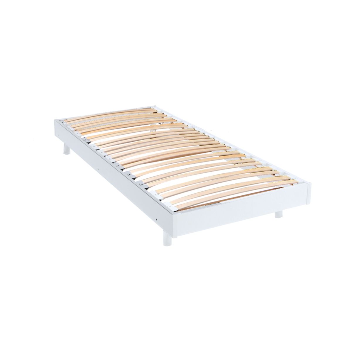 Sommier cadre à lattes sur pieds 90x190 cm 26 lattes  ASCQ