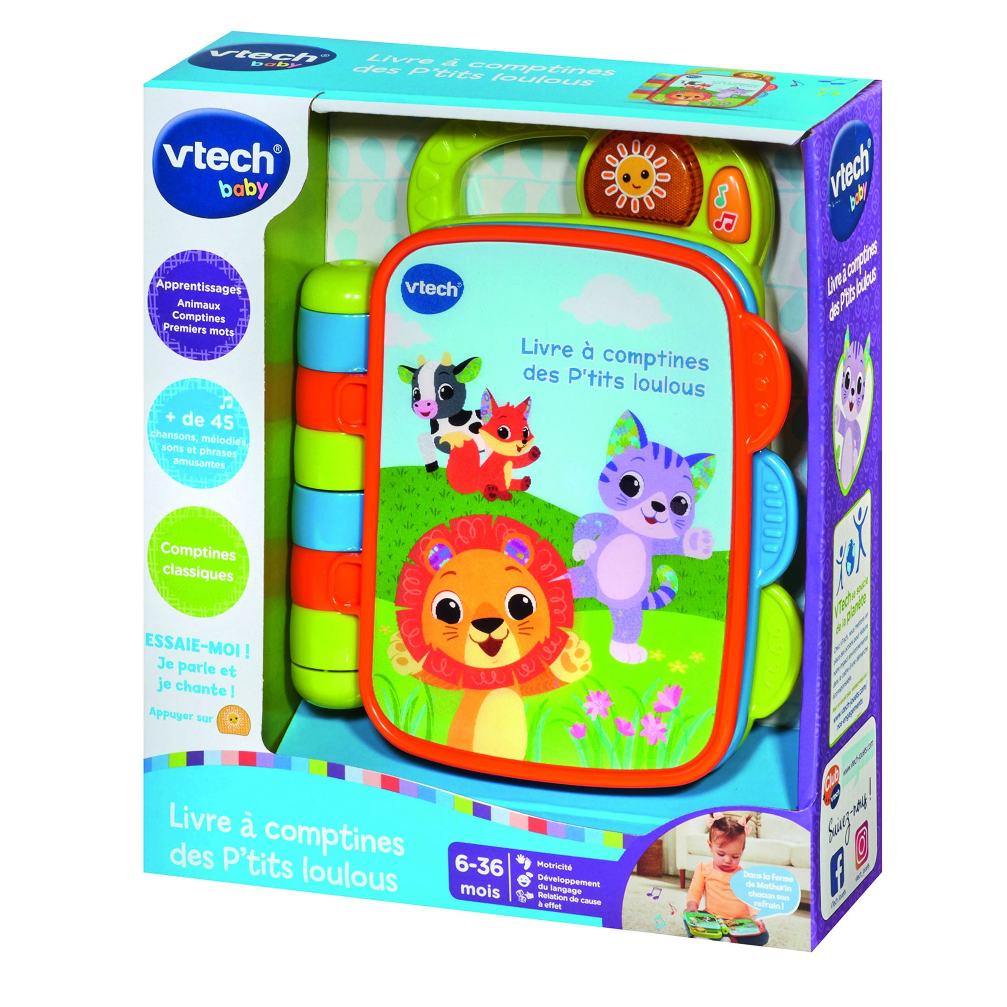 Voir la diapositive 6 : VTECH Livre à comptines des P'tits Loulous