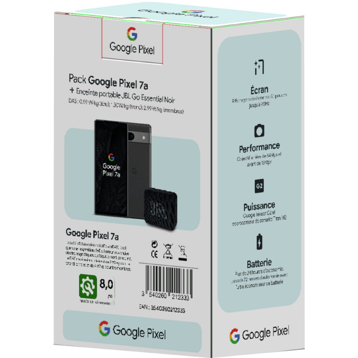 GOOGLE Pack Pixel 7A+JBL GO3