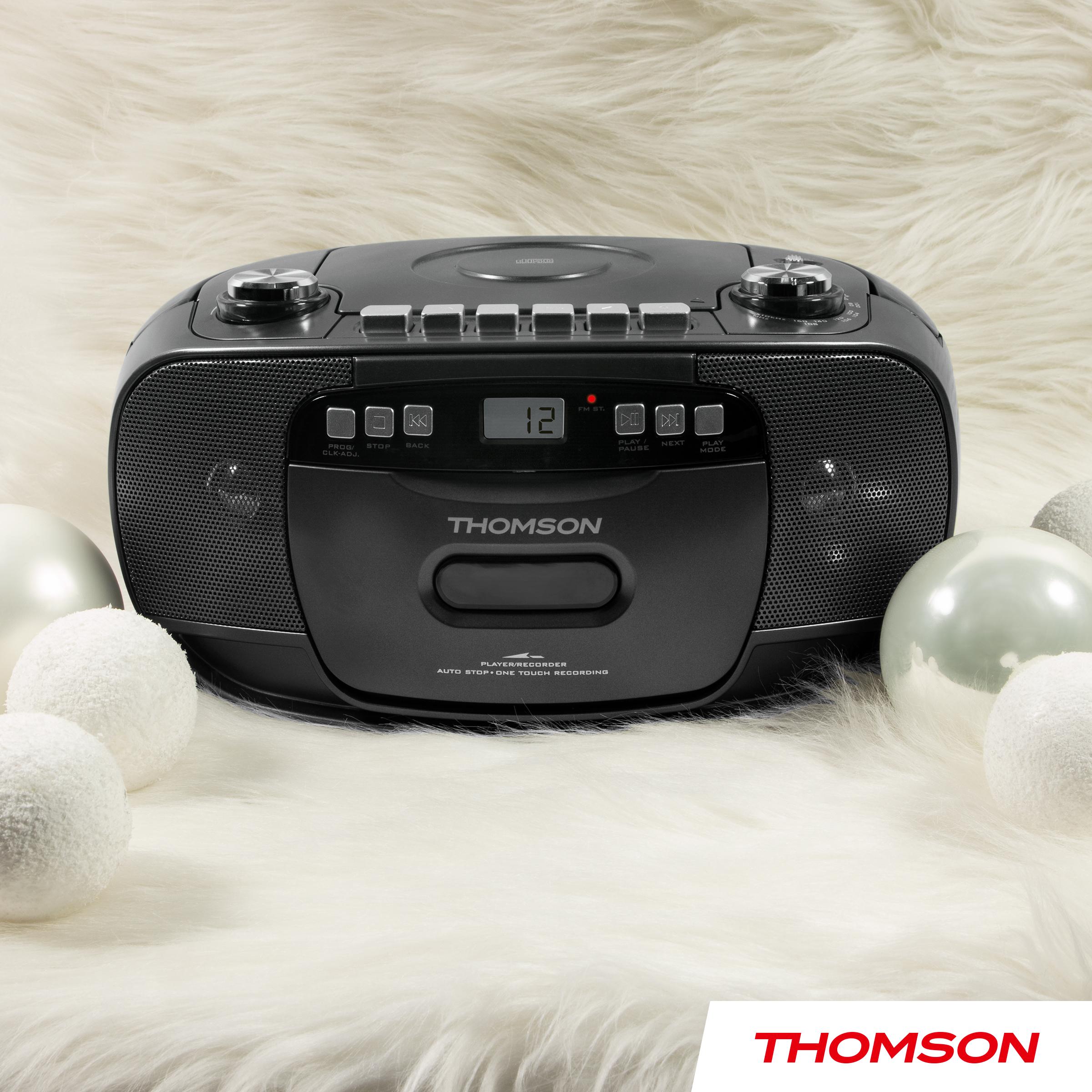 Voir la diapositive 5 : THOMSON Lecteur Radio/K7/CD portable RK200CD - Noir