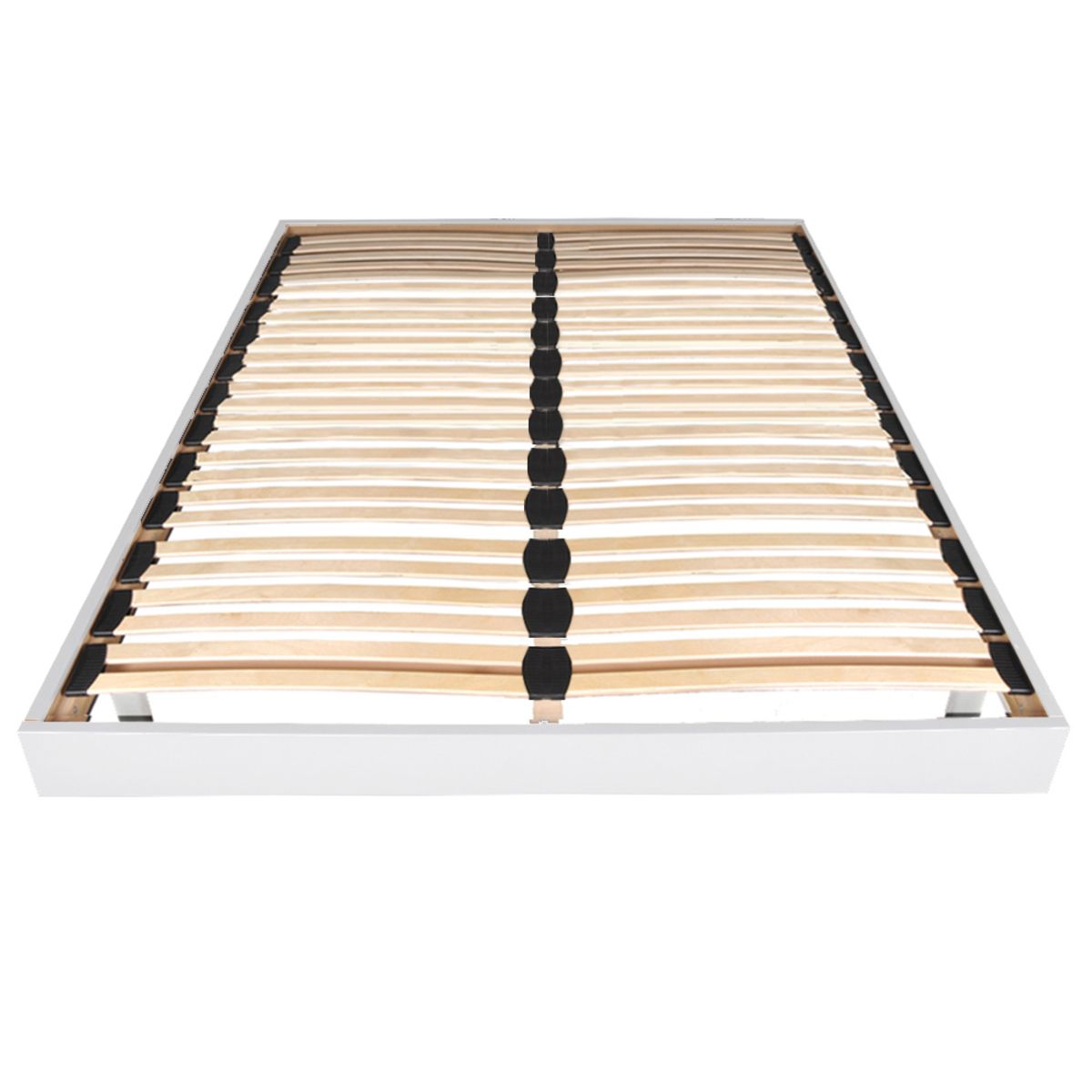 Sommier cadre à lattes sur pieds 140x190 cm 2x24 lattes  ASCQ