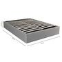 Voir la diapositive 5 : Lit coffre double 140x200 cm avec sommier MILA