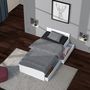 Voir la diapositive 2 : Lit avec rangements 90x190 cm, 2 tiroirs et tête de lit CAMA