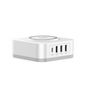 Voir la diapositive 6 : WEENECT Chargeur secteur 5-en-1 induction + 4 ports USB - Blanc