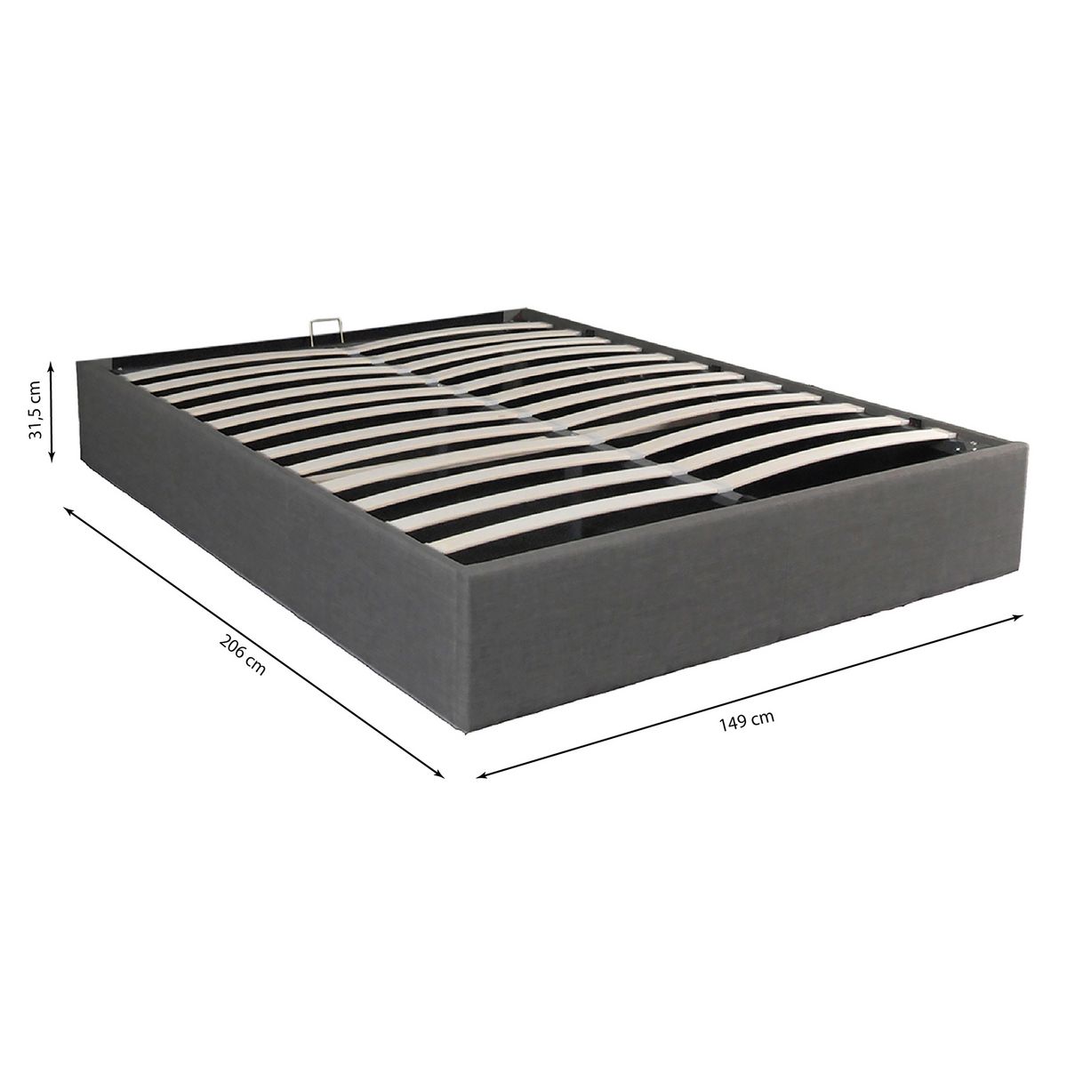 Lit coffre double 140x200 cm avec sommier MILA