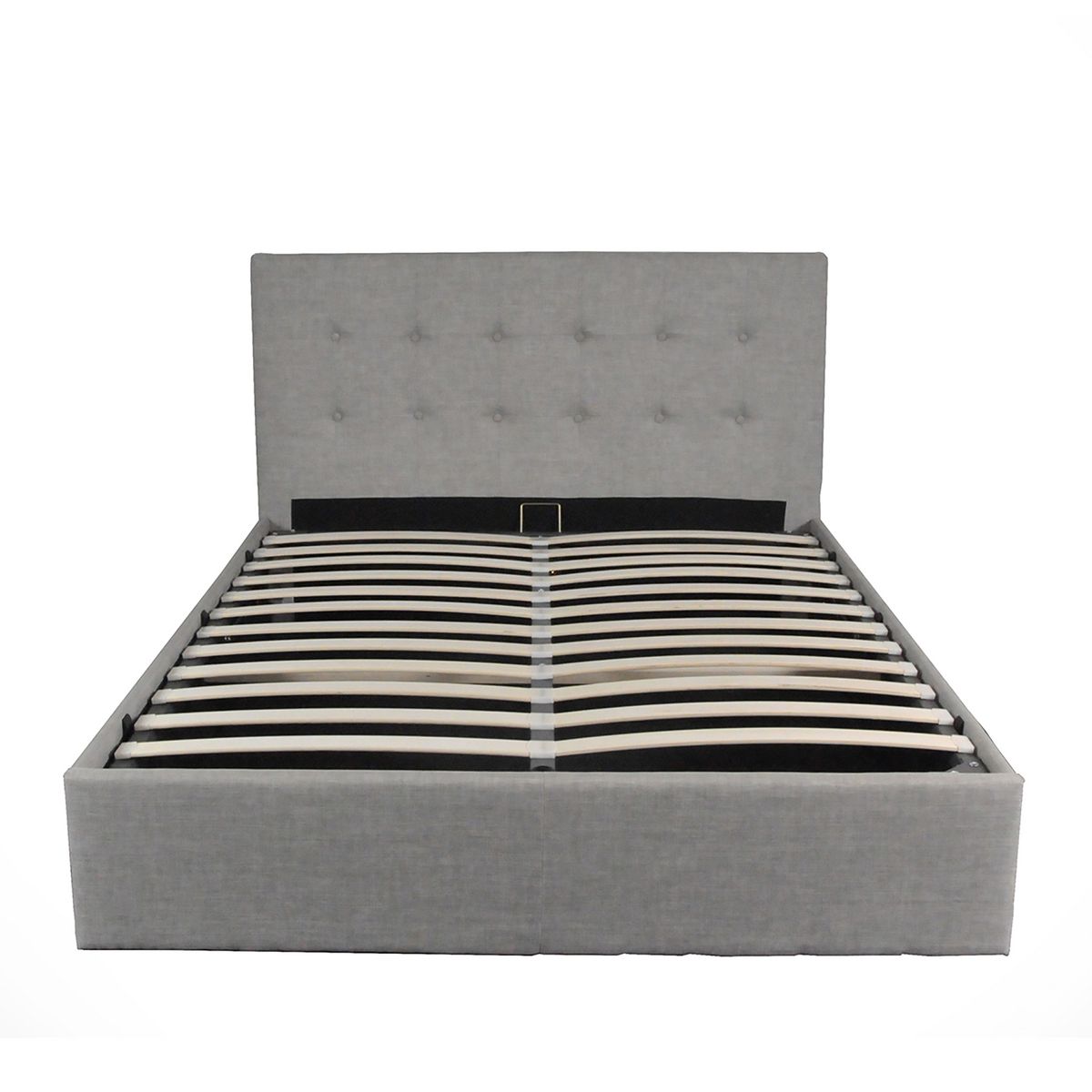 Lit coffre avec tête de lit capitonnée, livré avec sommier 160x200 CM CATANE