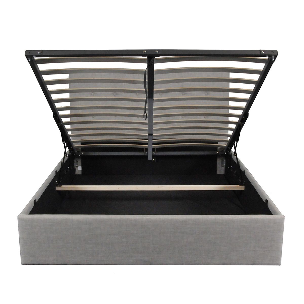 Lit coffre avec tête de lit capitonnée, livré avec sommier 160x200 CM CATANE