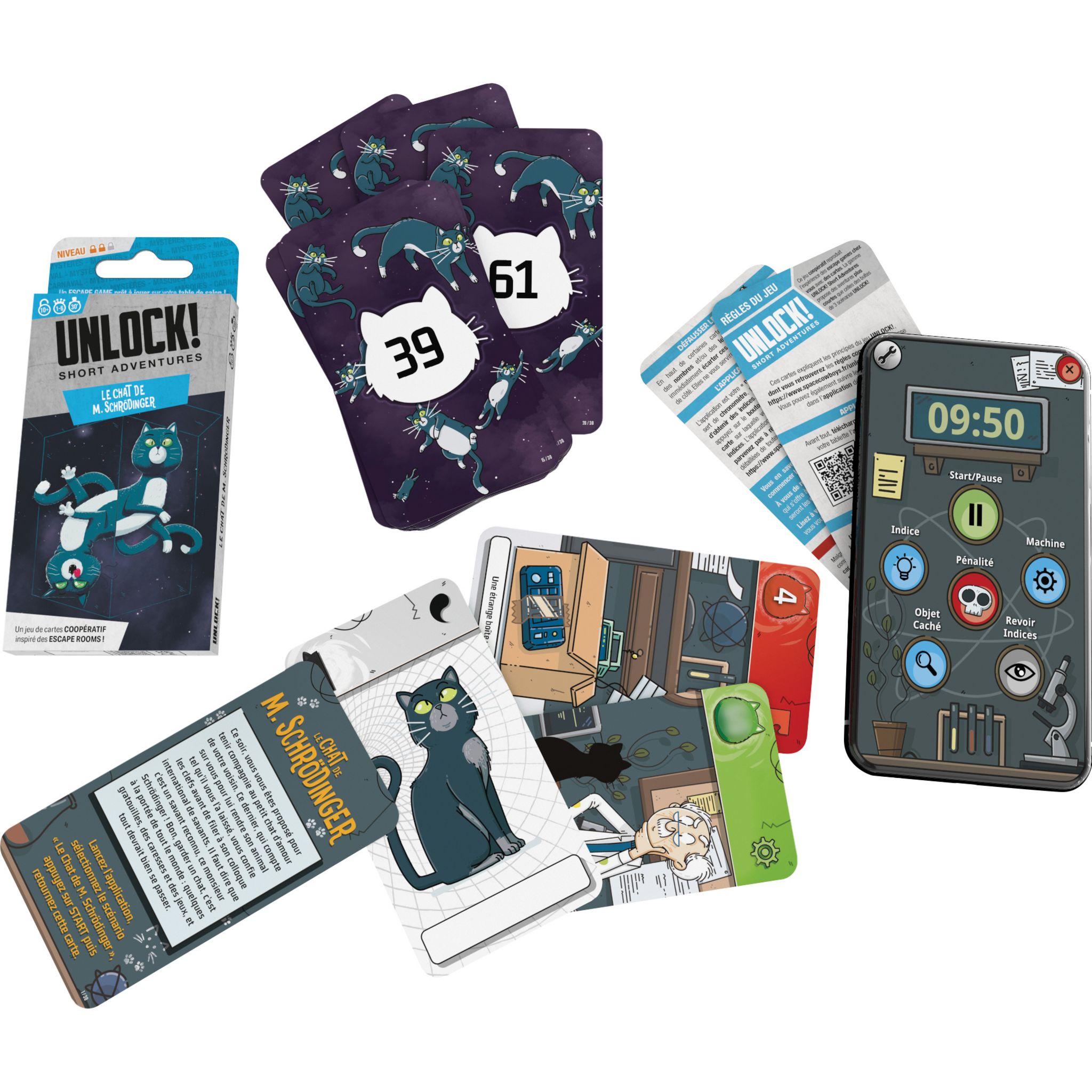 Voir la diapositive 3 : ASMODEE Jeu Unlock Le chat de mr Schrodinger