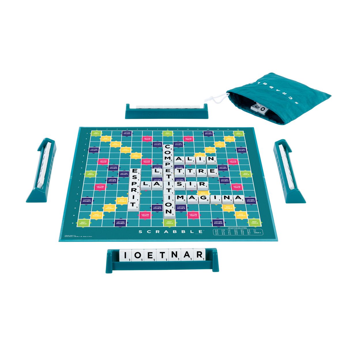 MATTEL GAMES Scrabble Classique 2 En 1 Avec Plateau Réversible - Jeu De Société - 8 Ans Et +