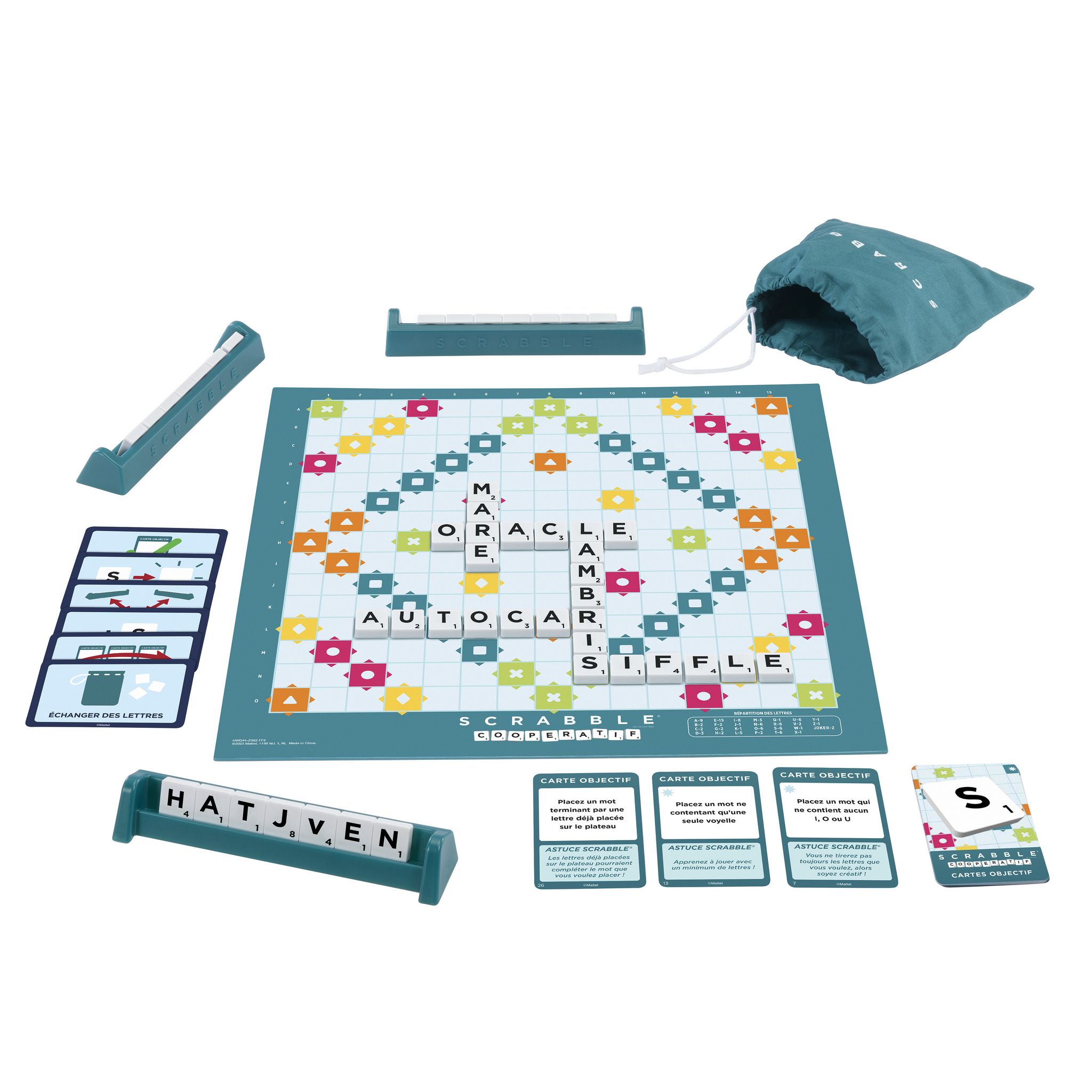Voir la diapositive 5 : MATTEL GAMES Scrabble Classique 2 En 1 Avec Plateau Réversible - Jeu De Société - 8 Ans Et +