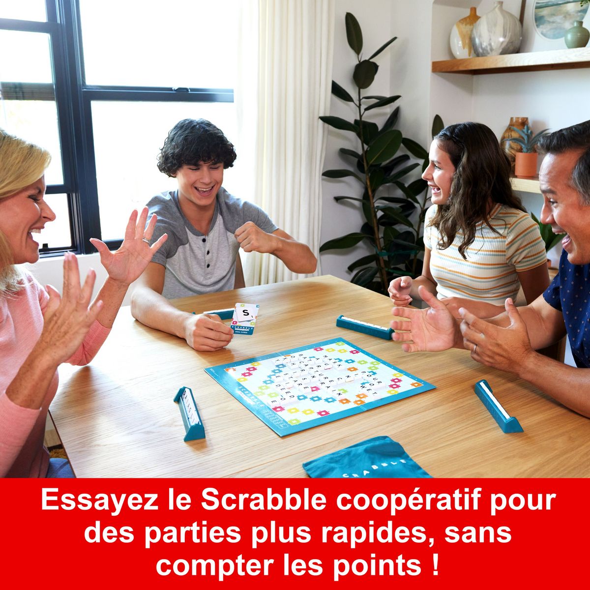 MATTEL GAMES Scrabble Classique 2 En 1 Avec Plateau Réversible - Jeu De Société - 8 Ans Et +