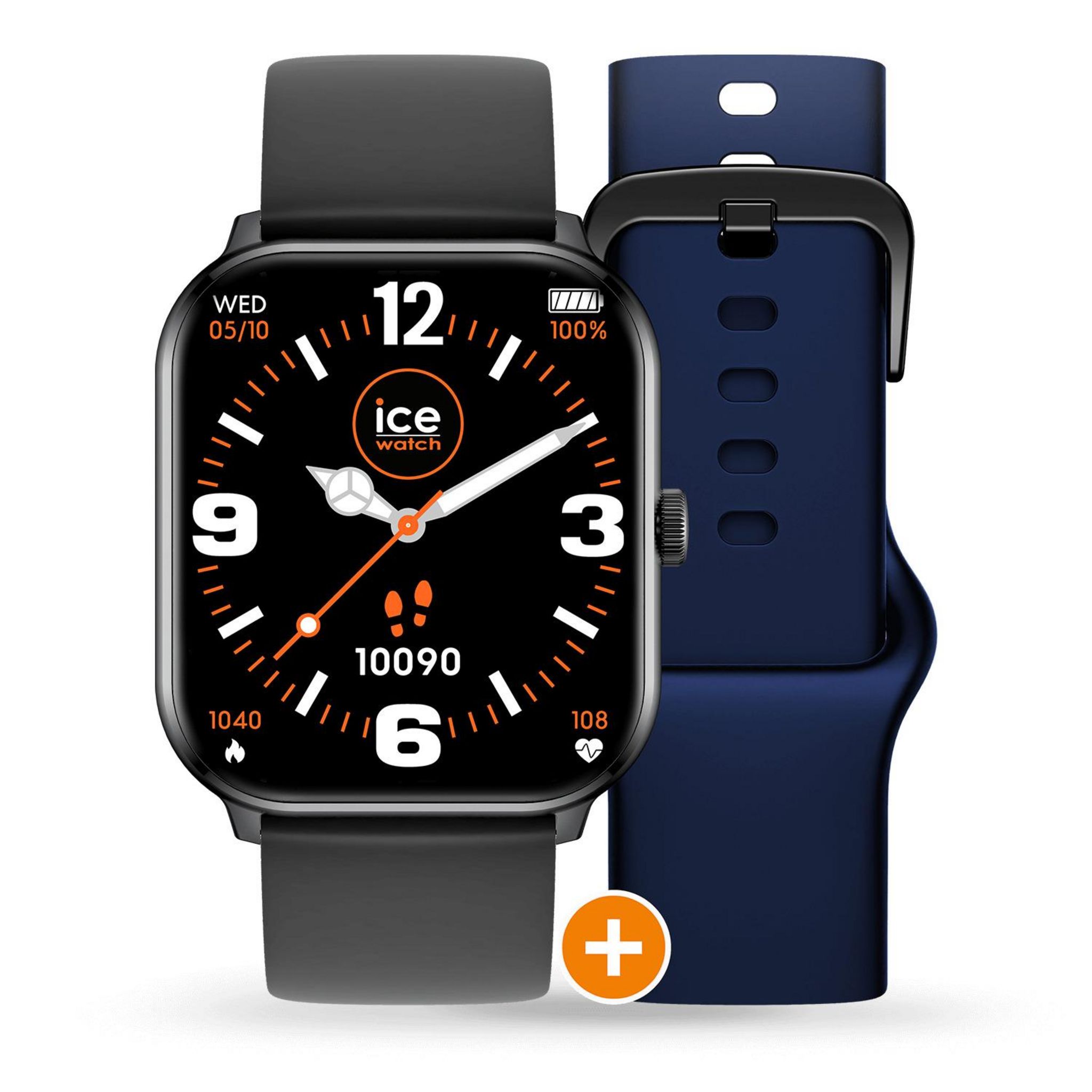 Voir la diapositive 2 : ICE-WATCH Montre connectée Ice Smart - Noir et bleu