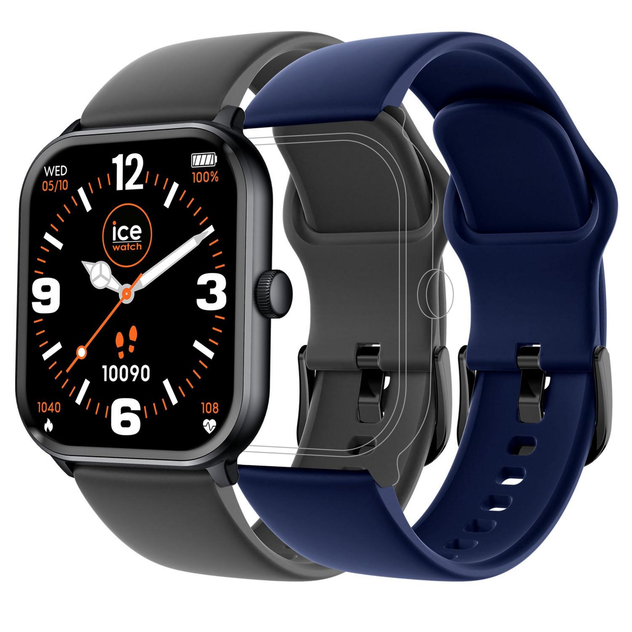Voir la diapositive 3 : ICE-WATCH Montre connectée Ice Smart - Noir et bleu
