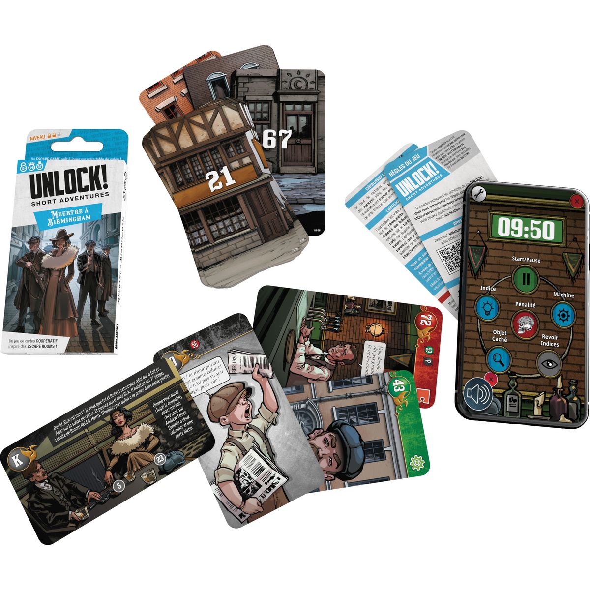 ASMODEE Jeu Unlock Meurtre à Birmigham