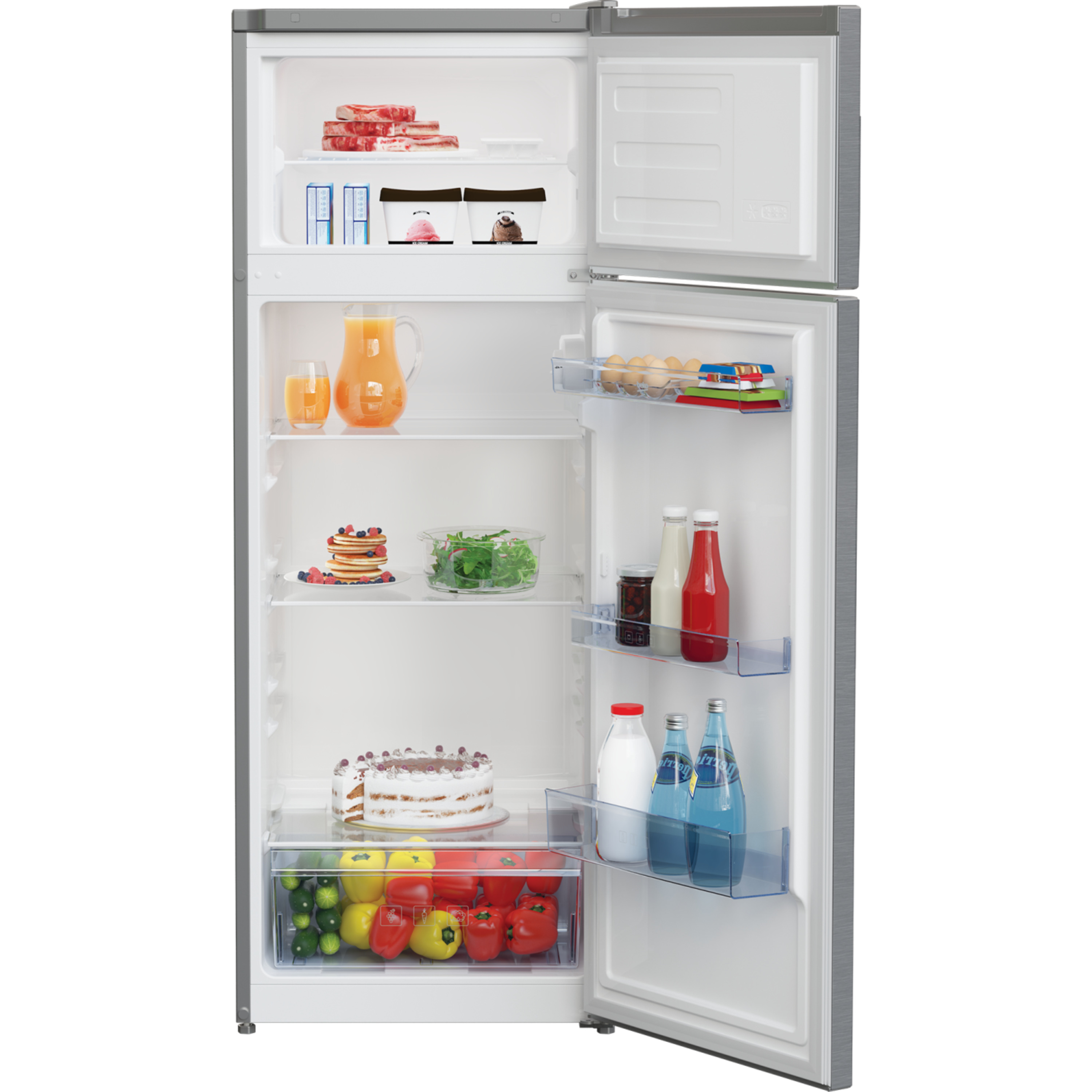 Voir la diapositive 2 : BEKO Réfrigérateur 2 portes RDSA240K40SN, 223 L, Froid statique, E