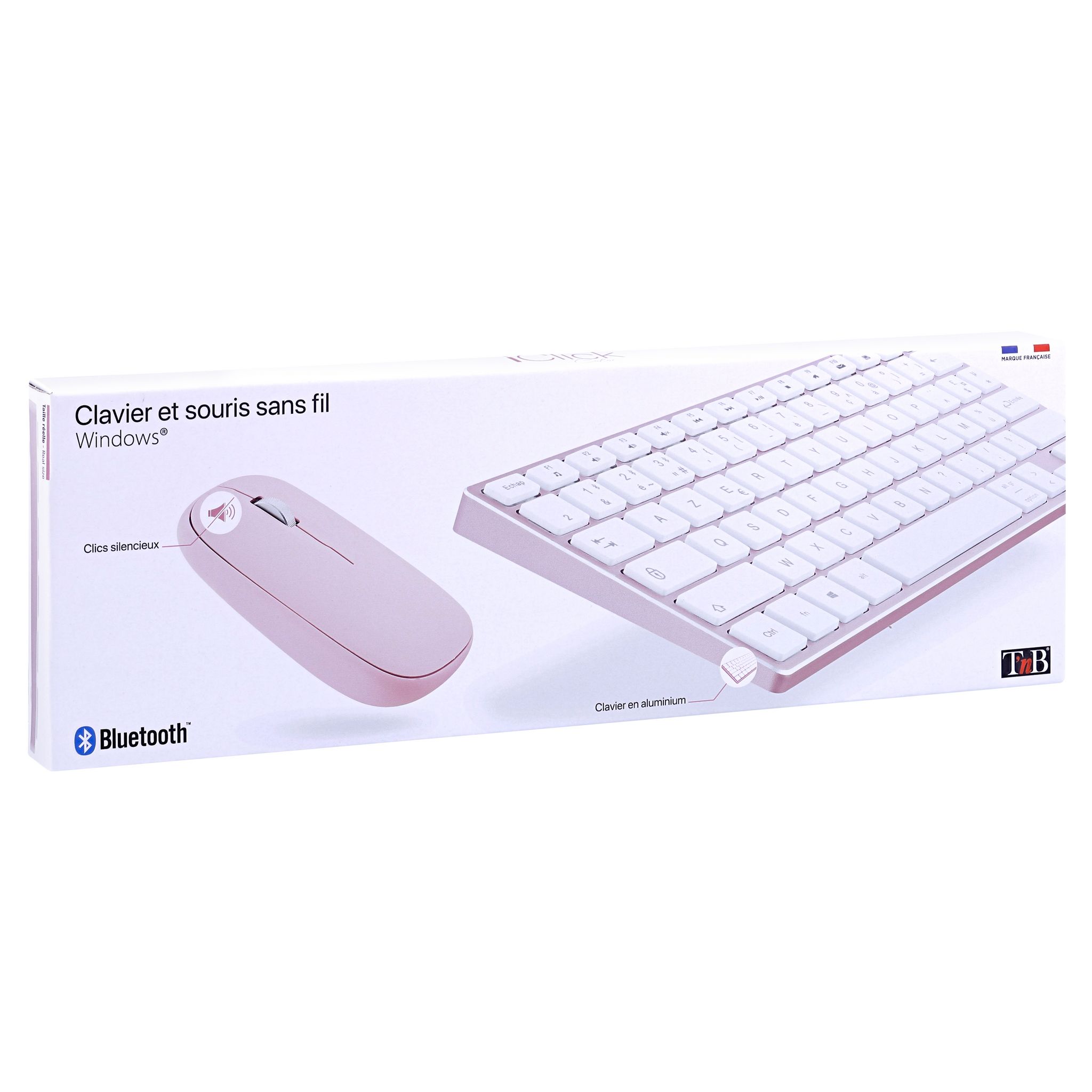 Voir la diapositive 6 : TNB Clavier + souris sans fil - Rose