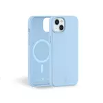 force case coque silicone magsafe pour iphone 15 - bleu ciel