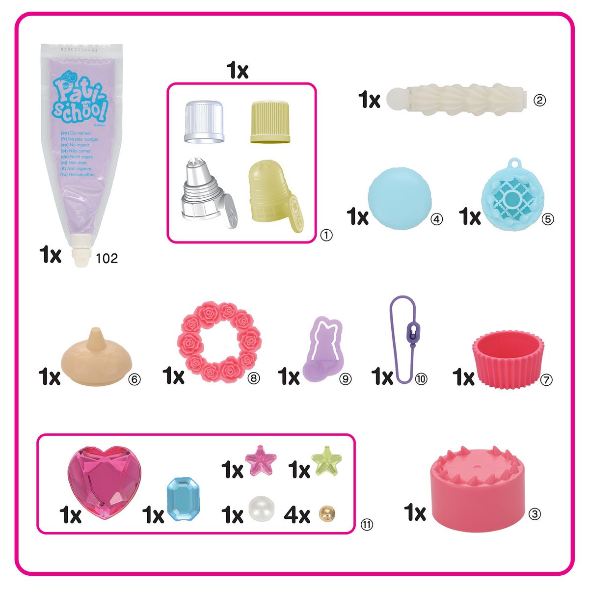 EPOCH D'ENFANCE Kit de décoration Pati-School  Violet